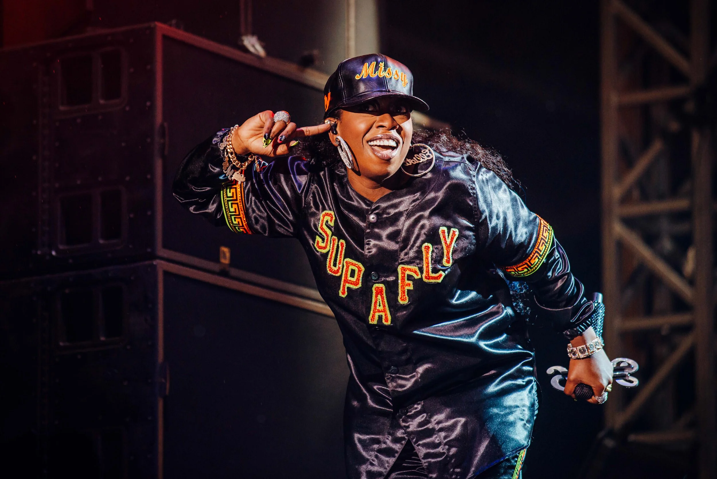Missy Elliott performs at Bestival on the island of Wight in 2015 captured by James Bridle music Photographer.