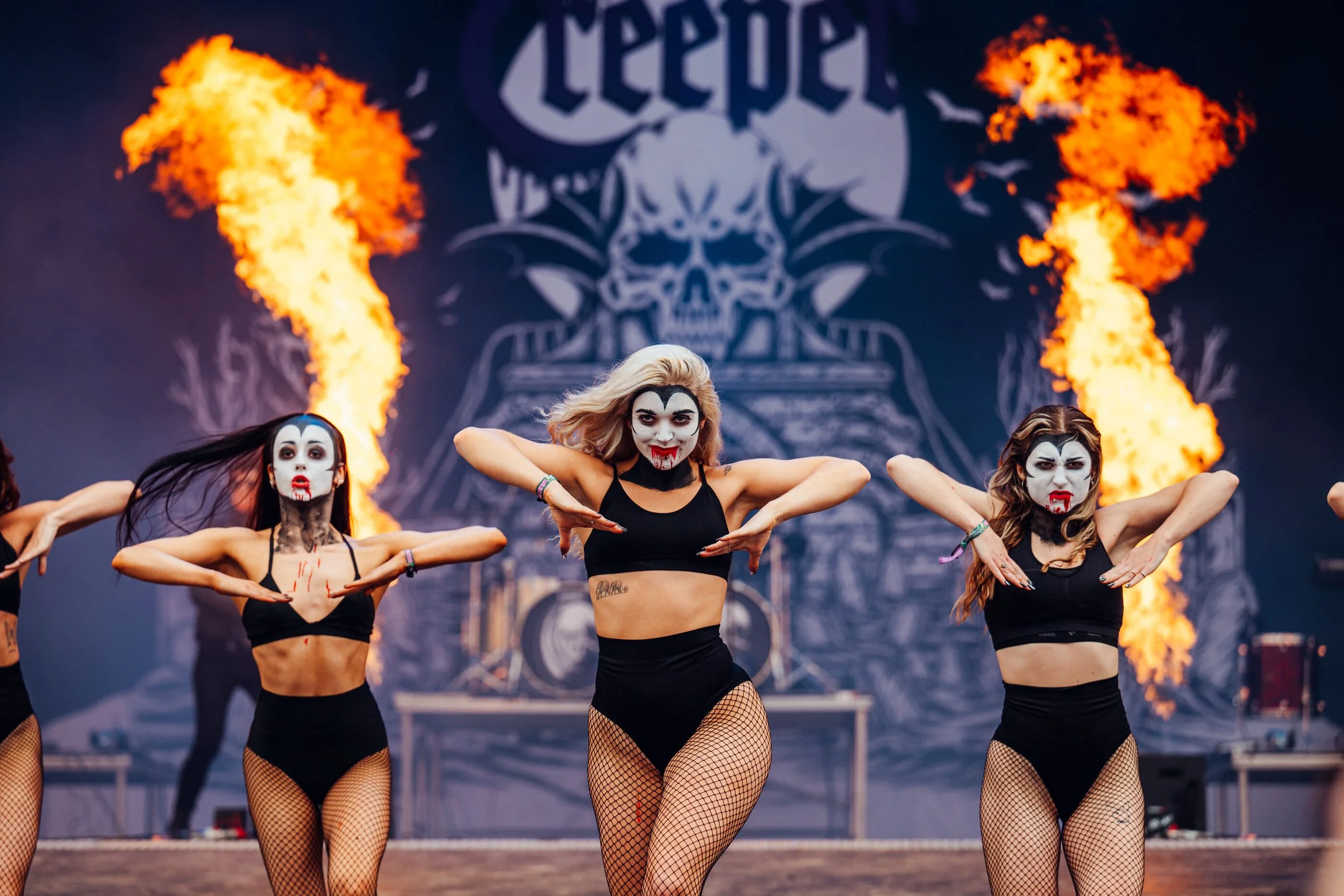 Creeper Dancers at Download Festival 2023 by James Bridle for Live Nation