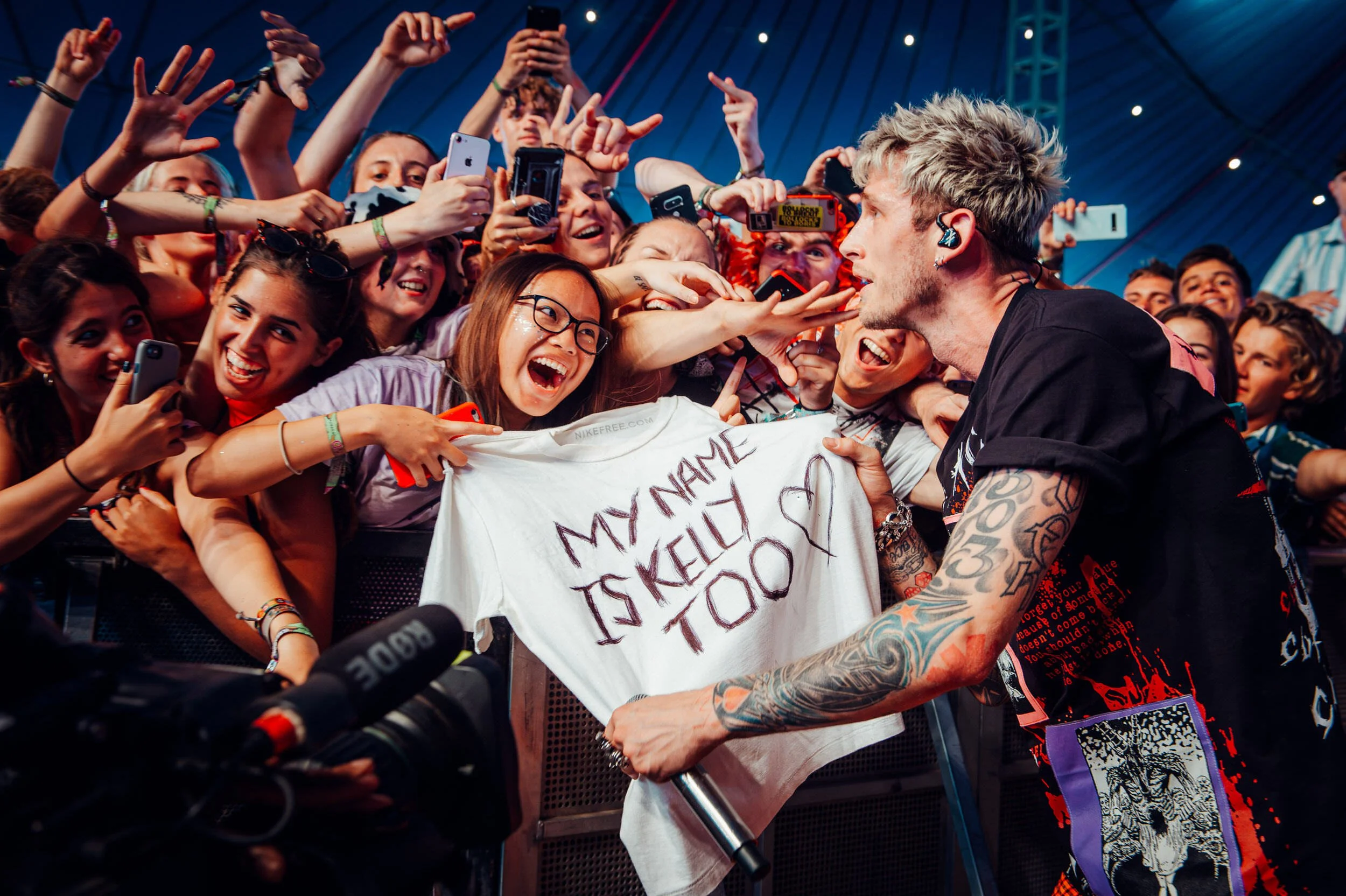 Machine Gun Kelly in the crowd at Reading Festival 2019