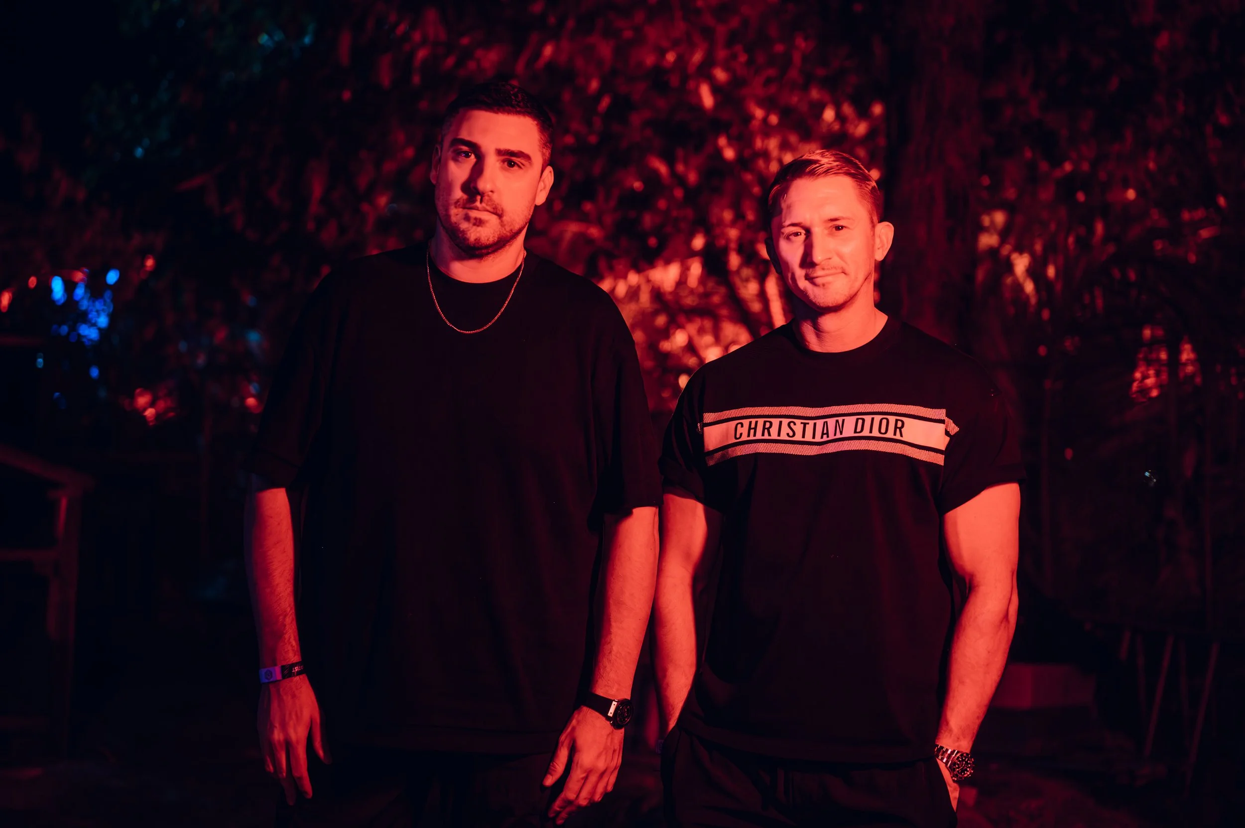 SXM Festival Backstage portrait of Camelphat DJ - Dave Whelan and Mike Di Scala by James Bridle Music Photographer