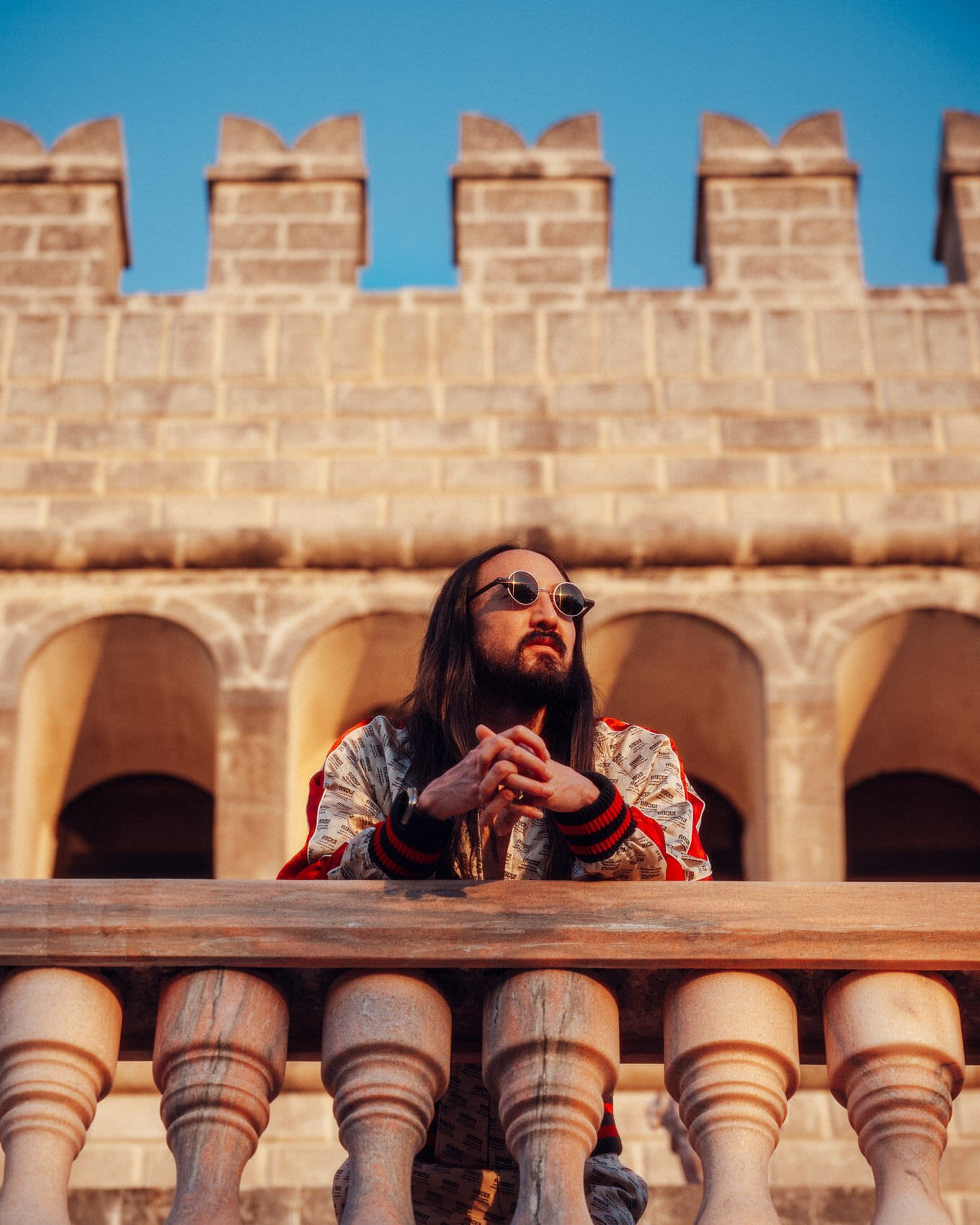 Castle Portraits in Italy 2024 of Steve Aoki 
