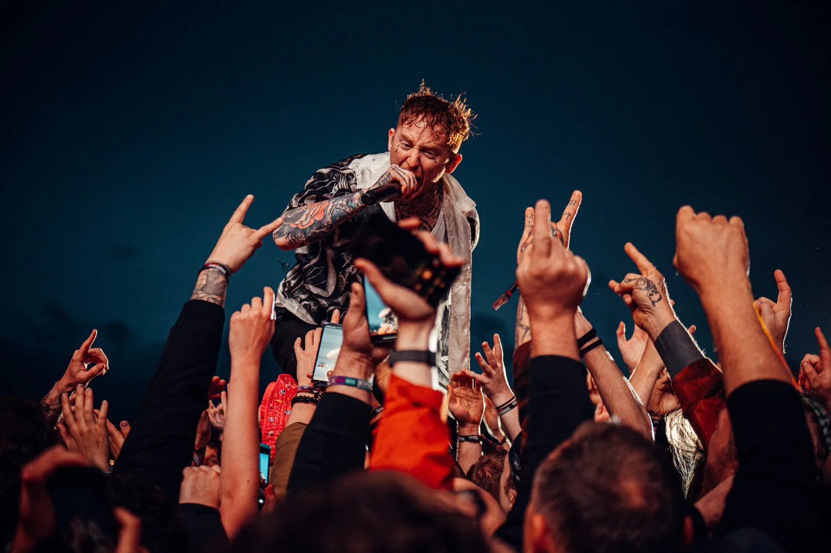 Frank Carter & the Rattlesnakes perform in 2021 at the UKs first festival since COVID-19 Started in 2020. 