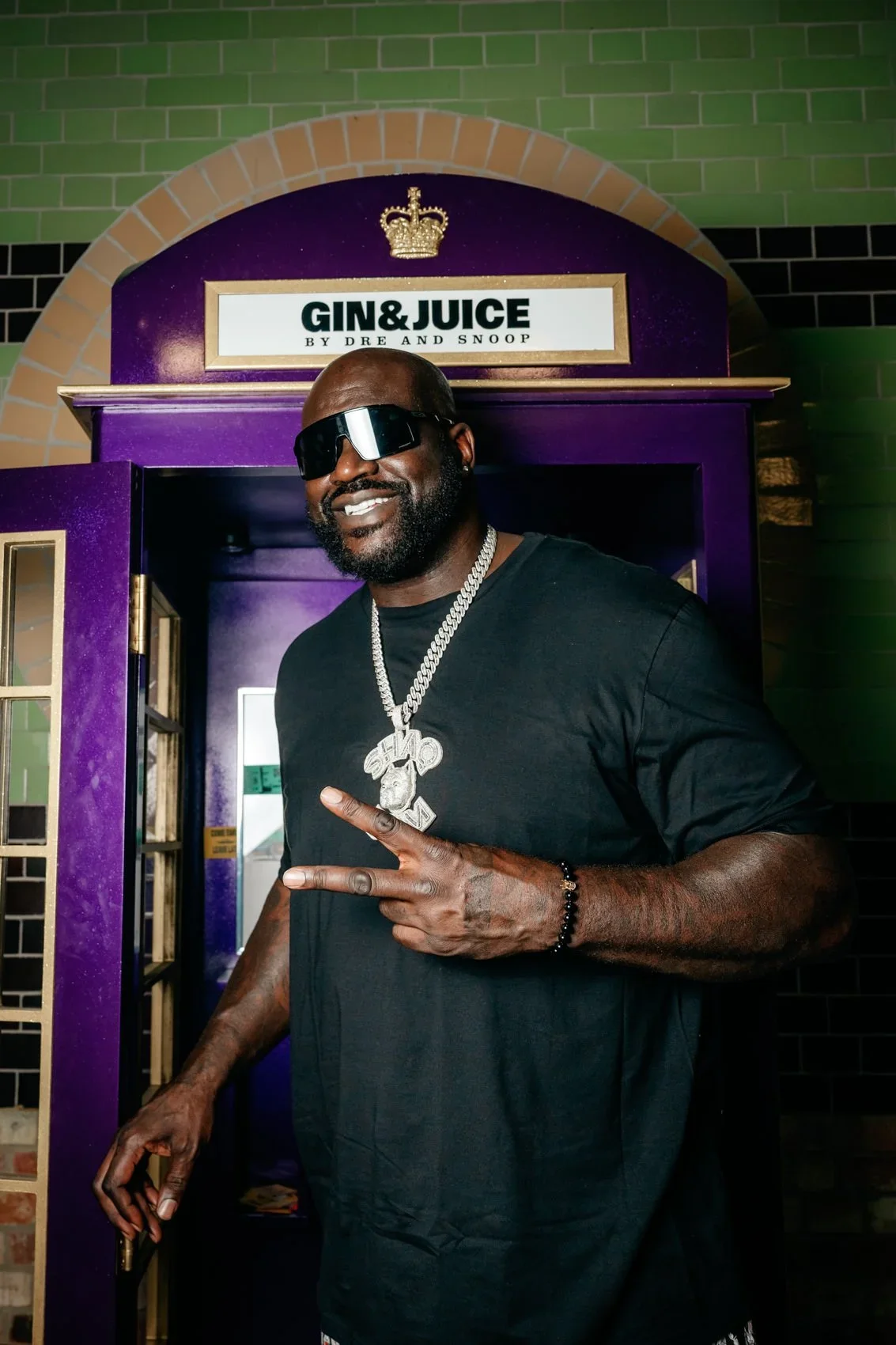 2024 Shaquille O'Neal (Shaq) stops by the Gin & Juice Launch at Flippers London. Captured by James Bridle UK