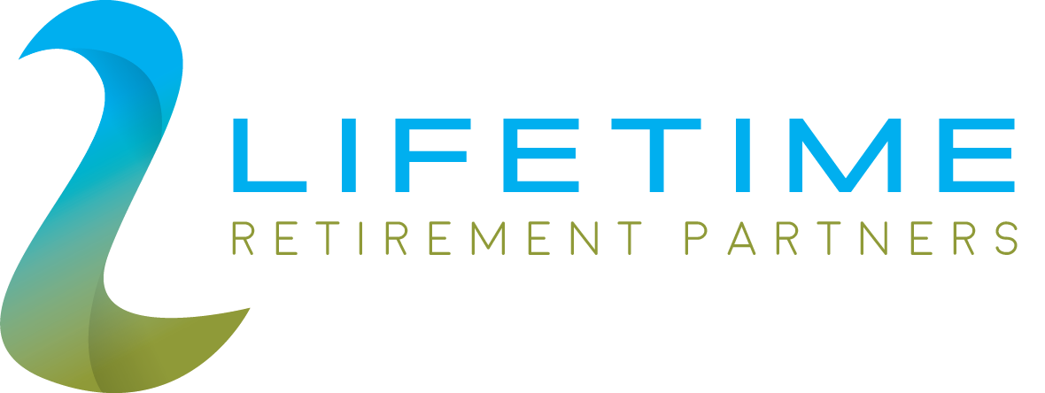 Logo for Lifetime Retirement Partners featuring a stylized, colorful number 2 and the text 'LIFETIME RETIREMENT PARTNERS' in blue and green.