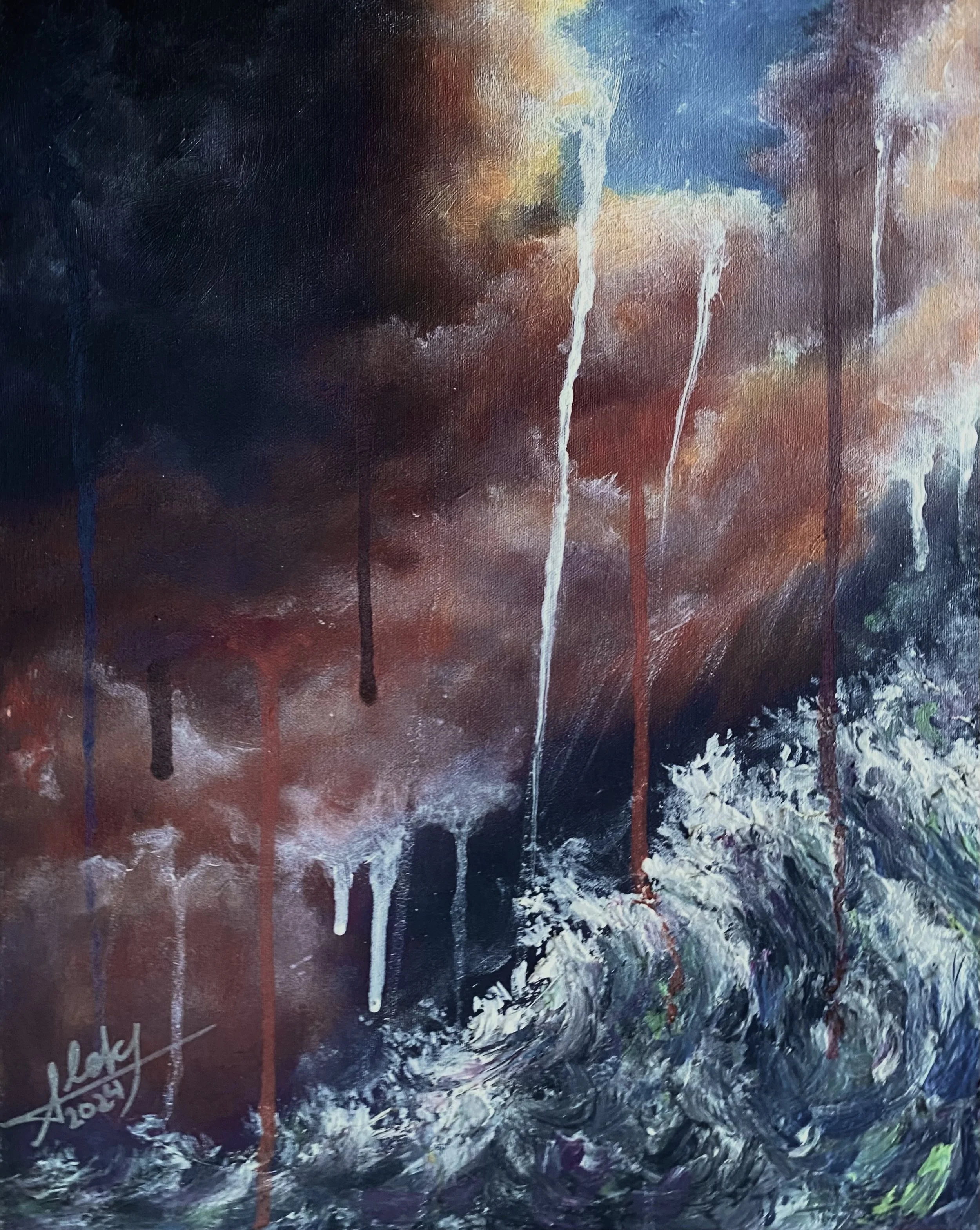Calm Chaos Original 16x20 in