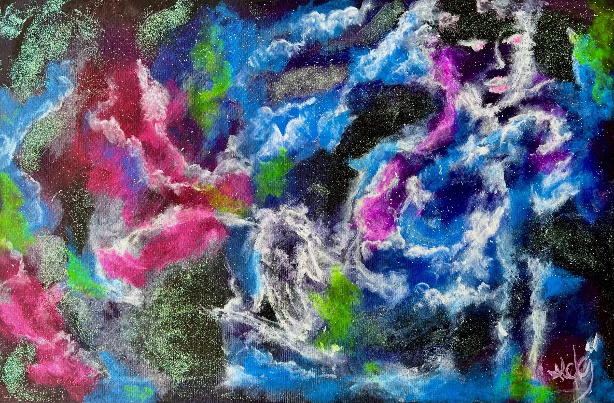 Universe Watching Original 24x36in