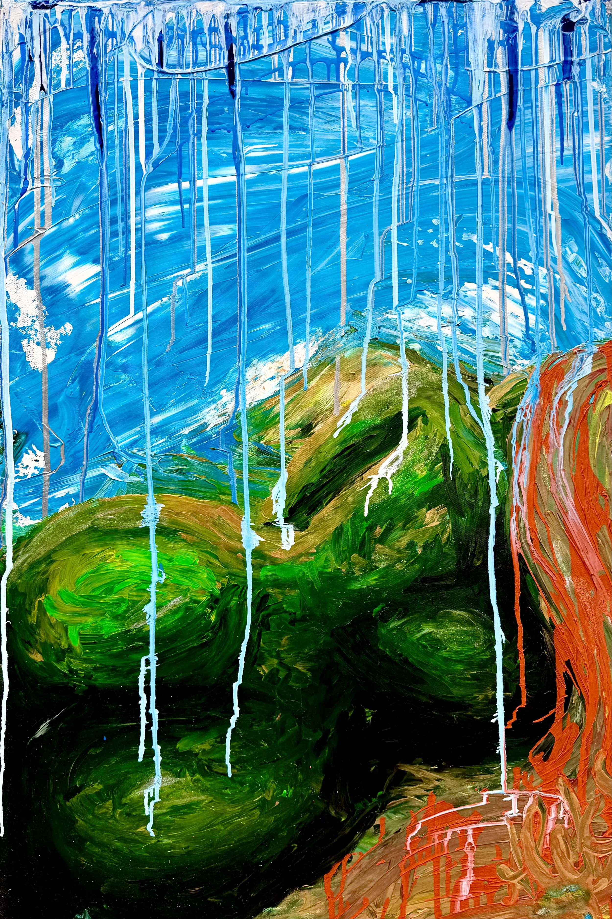 Tranquil Blues Original 24x36in