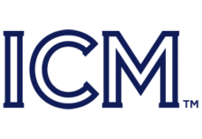 ICM logo in navy blue text. ICM stands for International Cooperating Ministries.