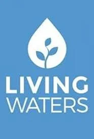 Living Waters logo on a blue background.
