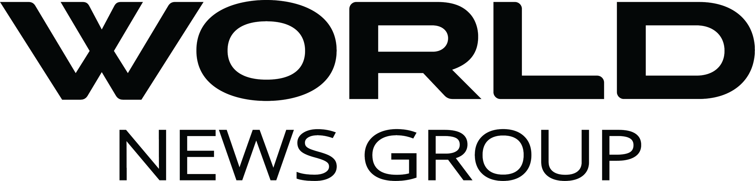 Logo of the World News Group in black text on a transparent background.