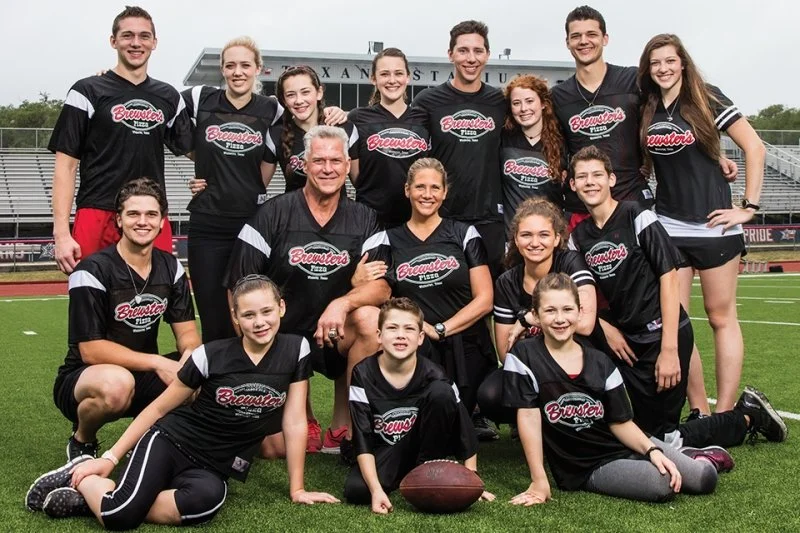 Bruce Collie Family playing football