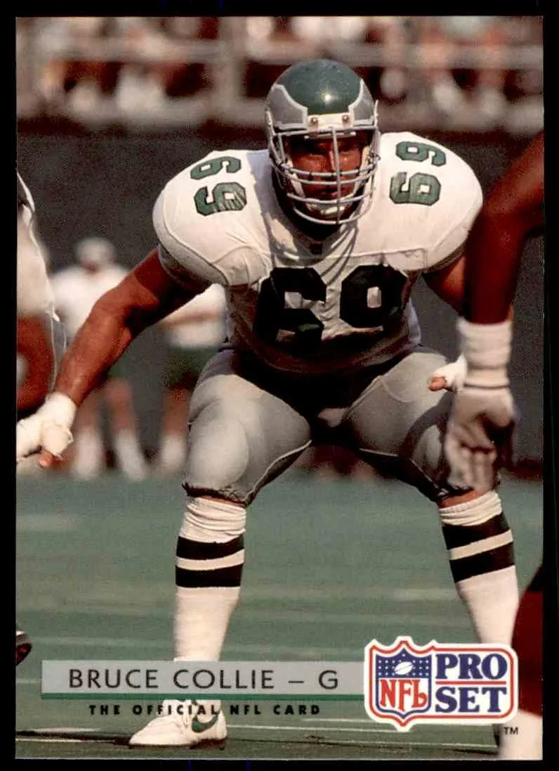 Bruce Collie NFL Philadelphia Eagles collectors card front