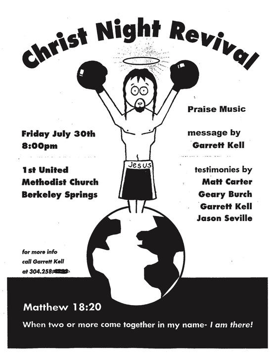 flyer for the Christ Night Revival