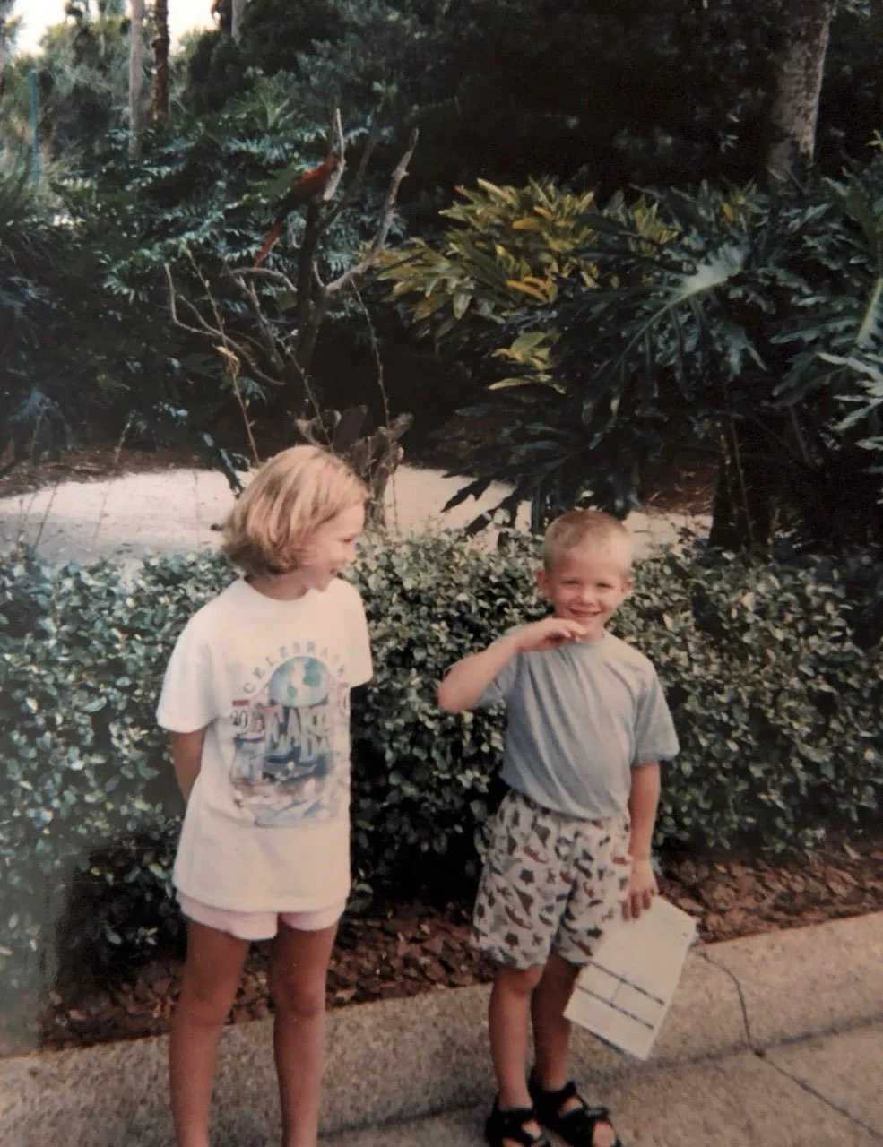 Hayden with his older sister