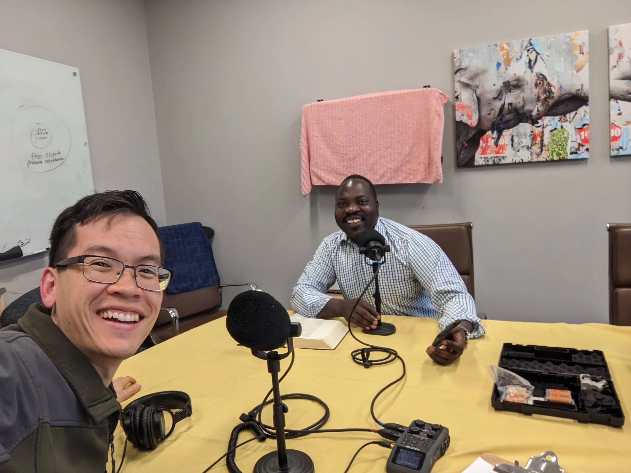 James being interviewed on Compelled Podcast