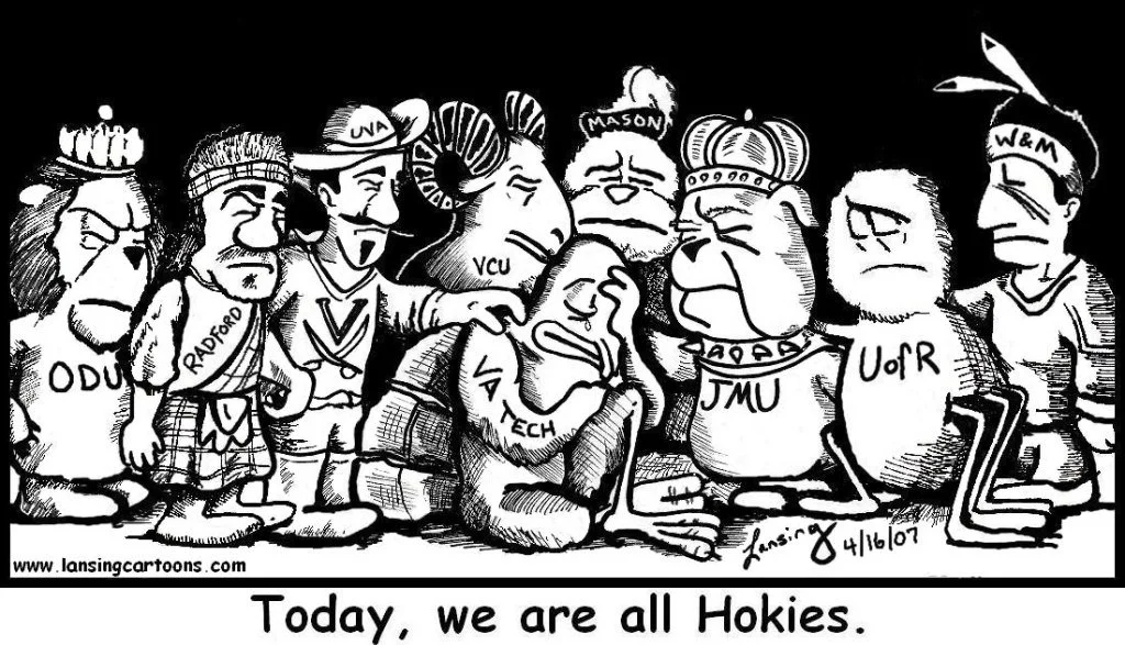 Today We Are All Hokies - Ben Lansing cartoon