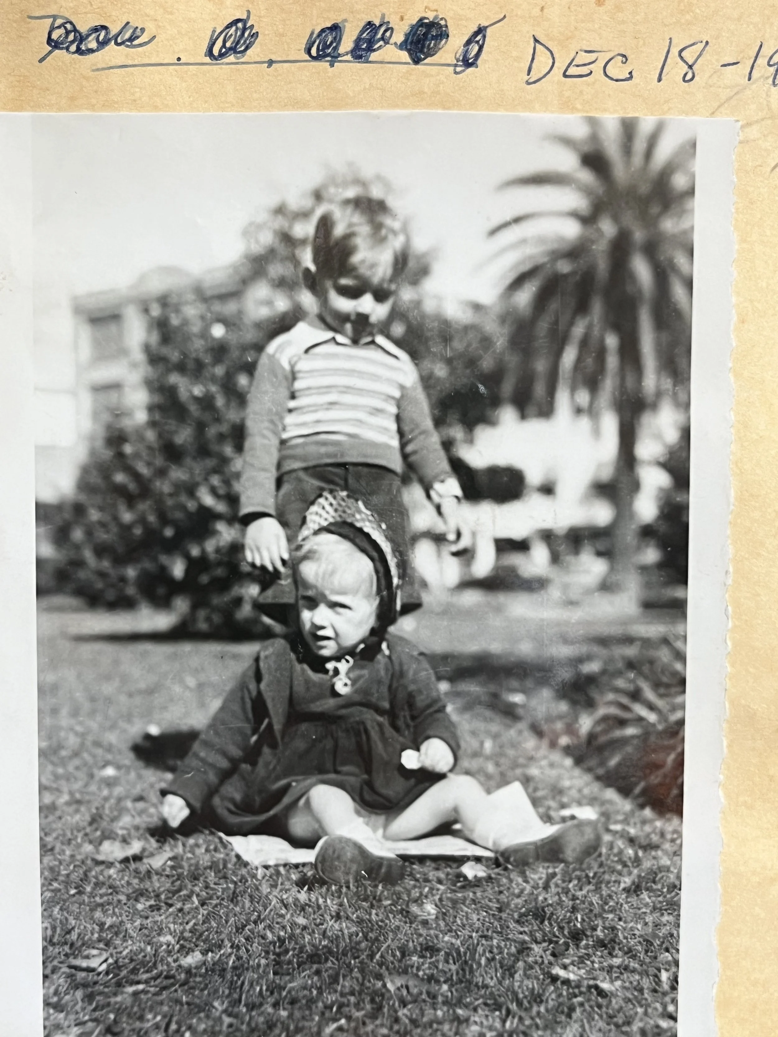 Peter with his younger sister