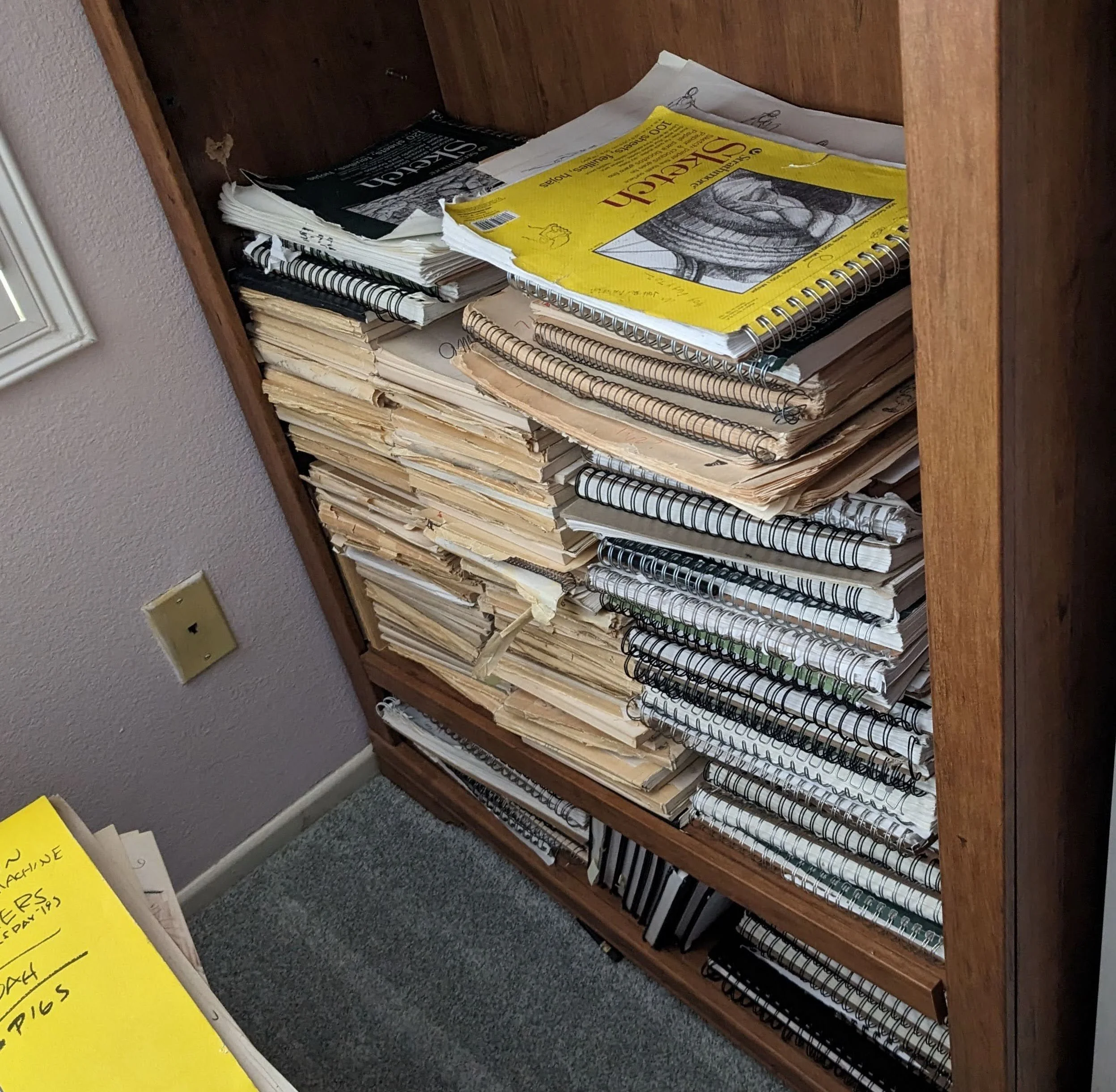 Ron has filled hundreds of sketchbooks throughout his 6 decades as an artist