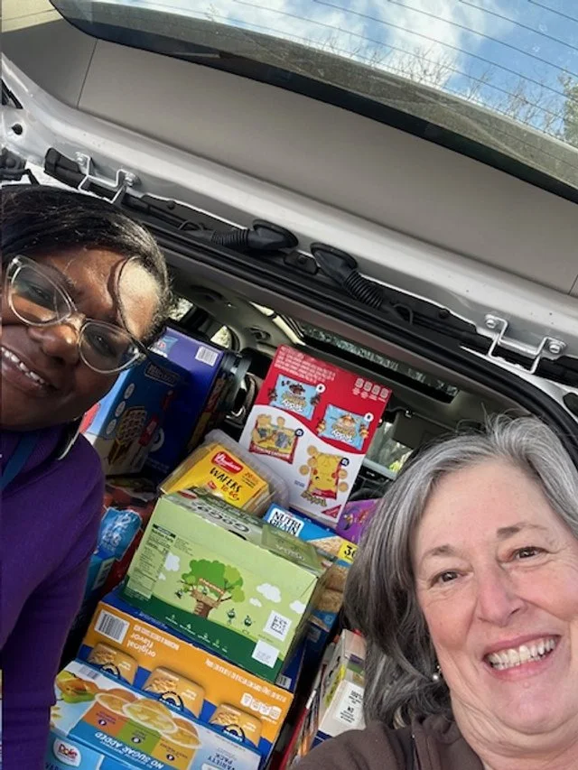 Delivering supplies to needy foster families