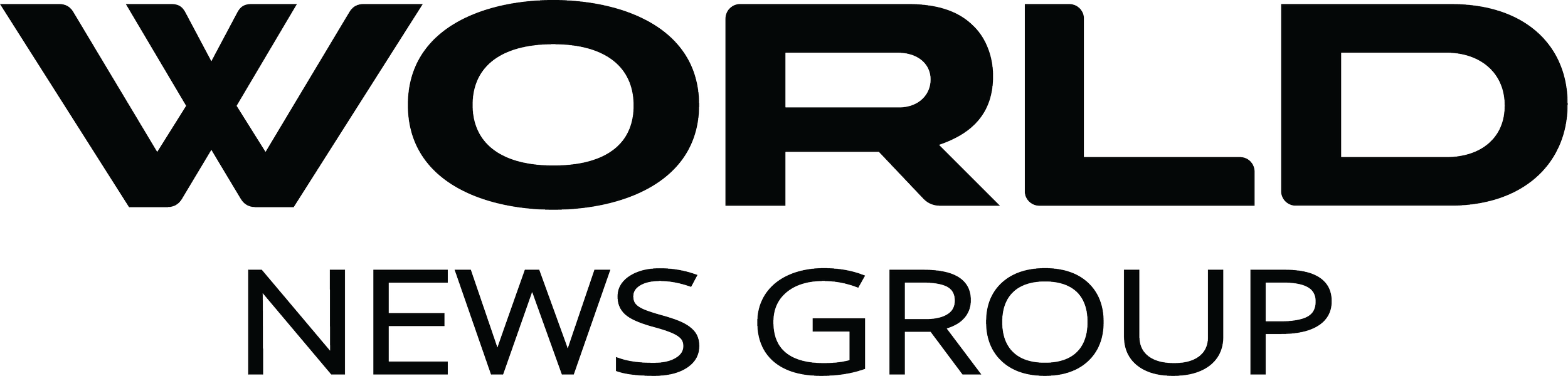 Logo of the World News Group in black text on a transparent background.