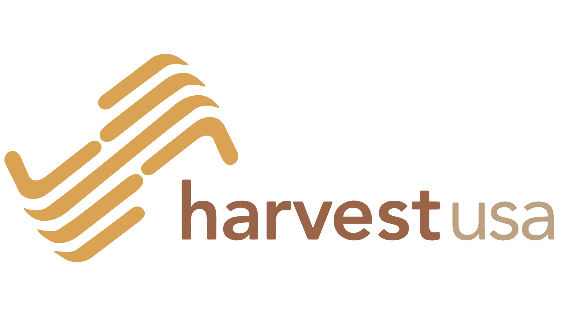 Harvest USA logo with a stylized wheat icon and the company name in brown and beige text.