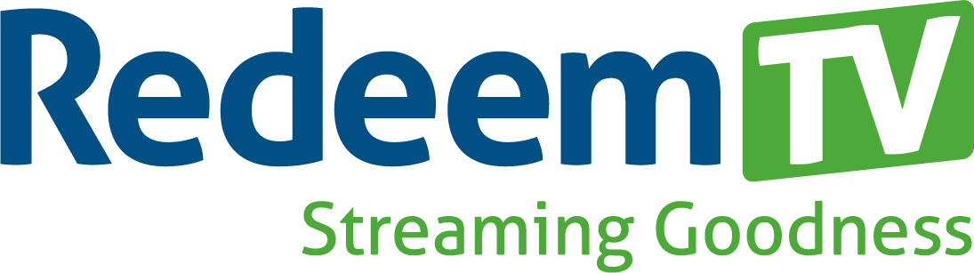 Logo for Redeem TV with the tagline 'Streaming Goodness'.