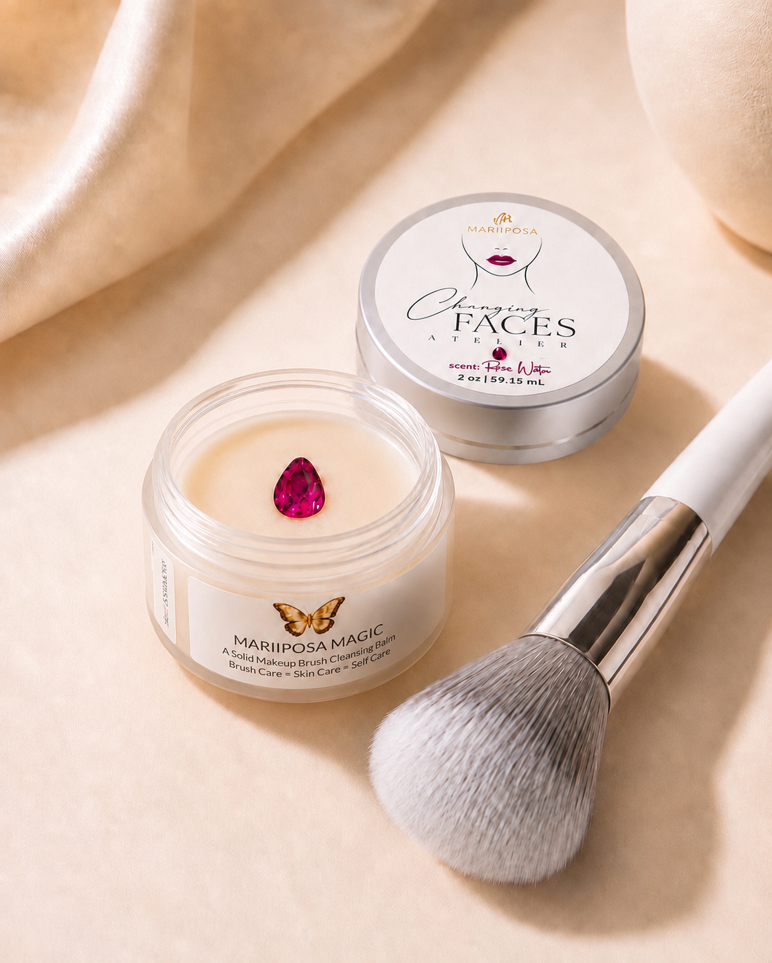 Solid Makeup Brush Cleansing Balm: Changing Faces Atelier x Mariiposa