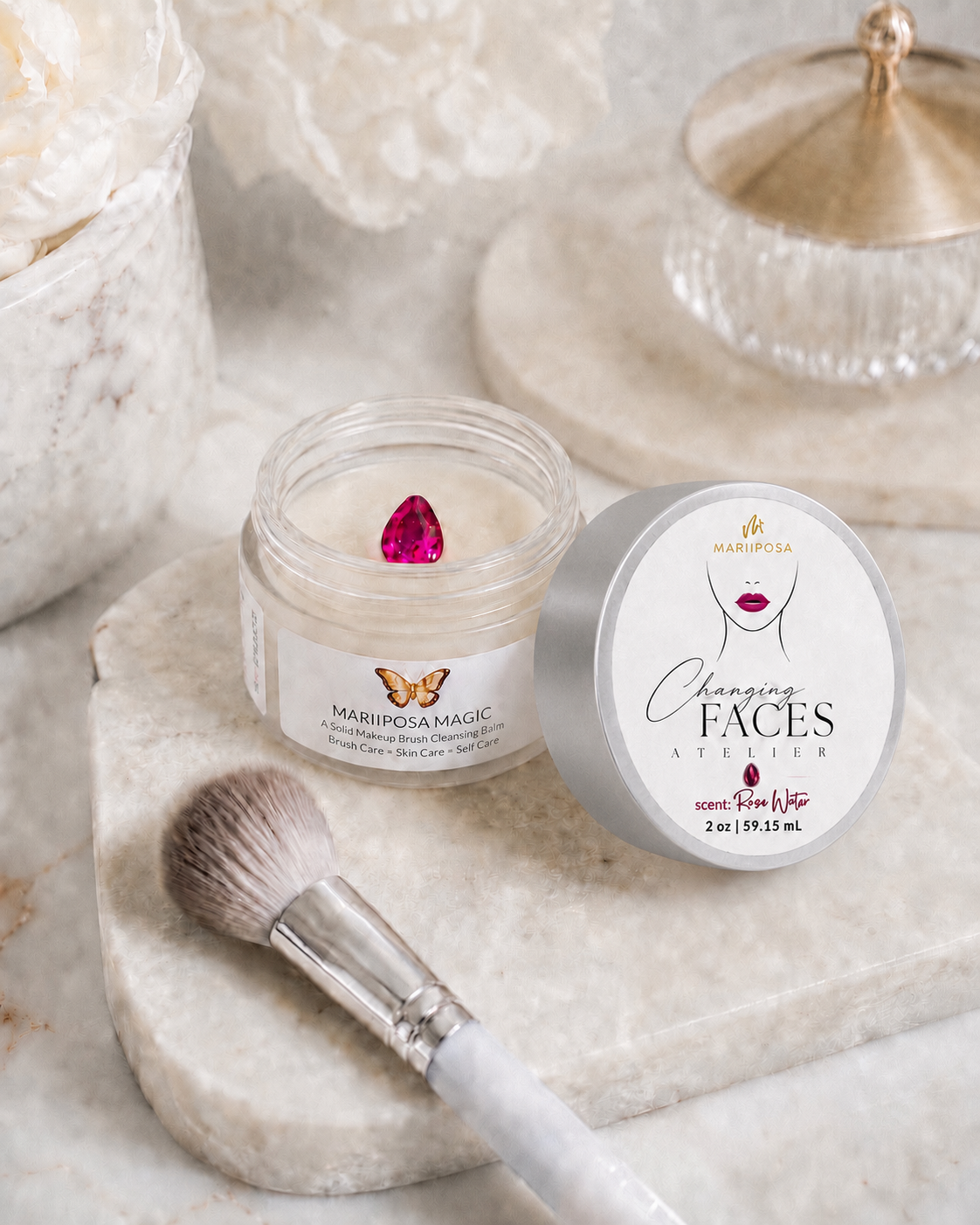 Solid Makeup Brush Cleansing Balm: Changing Faces Atelier x Mariiposa