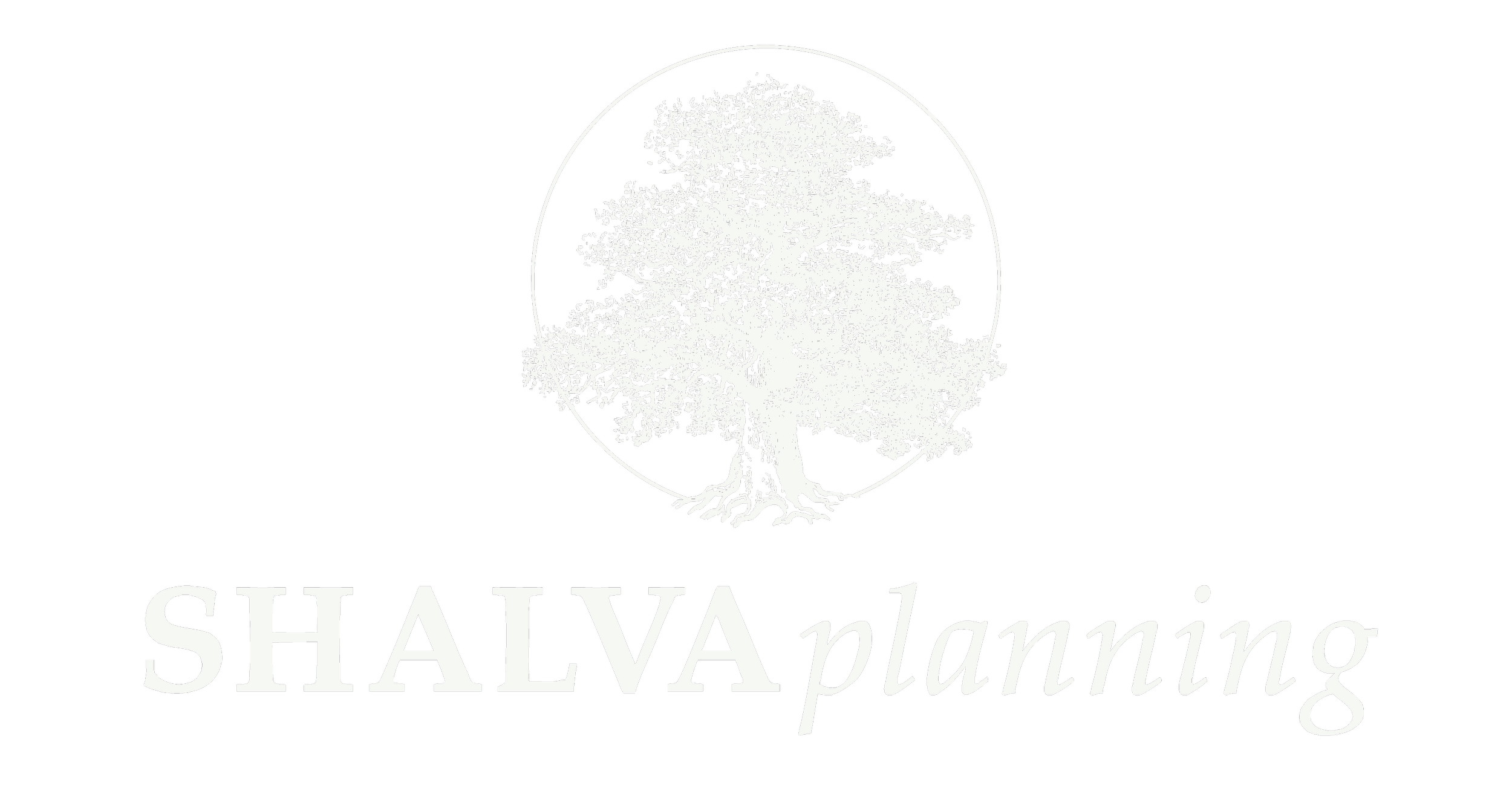 Shalva Planning logo - white tree