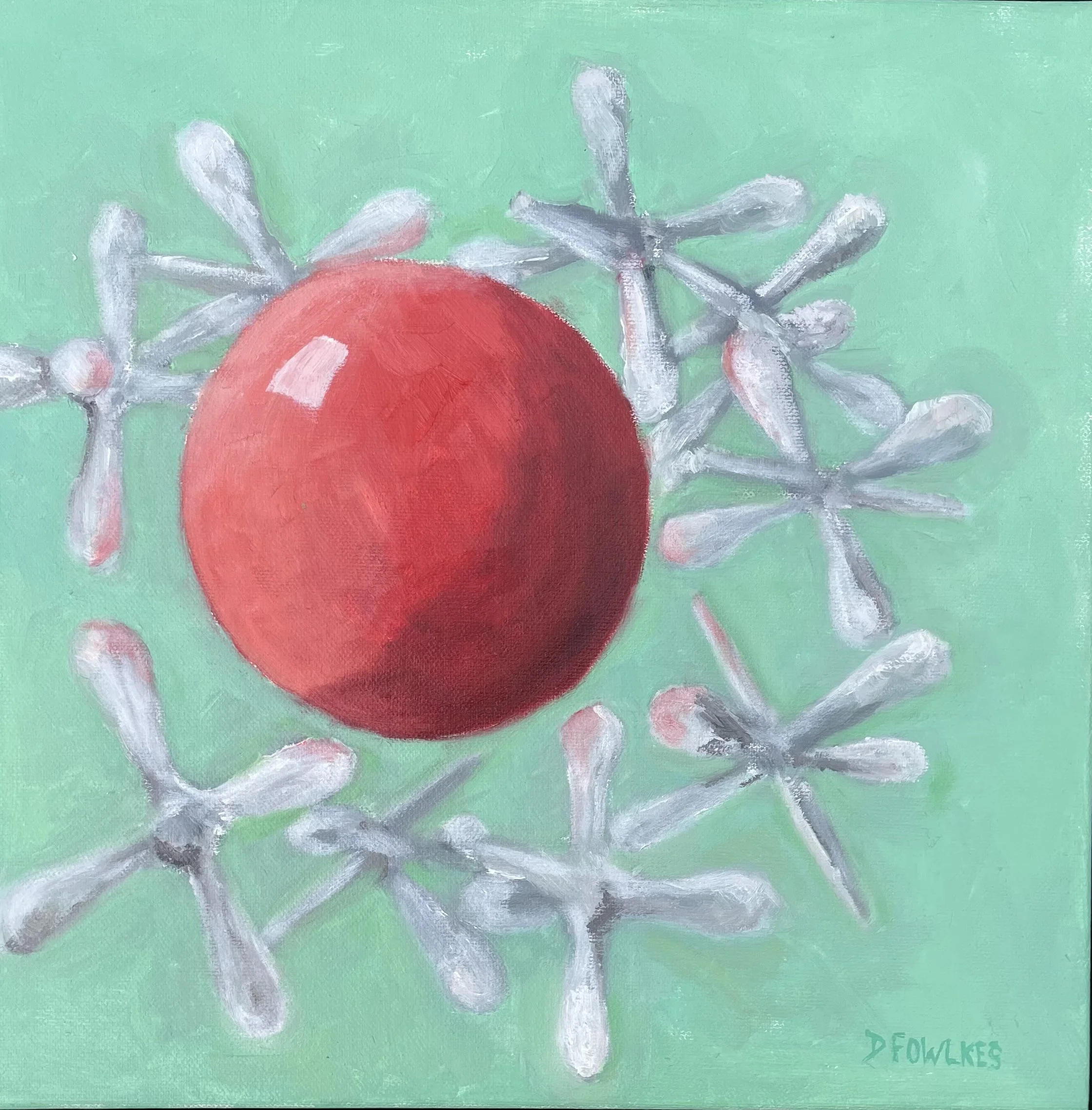 Red Ball and Jacks - Green $440 (SOLD)