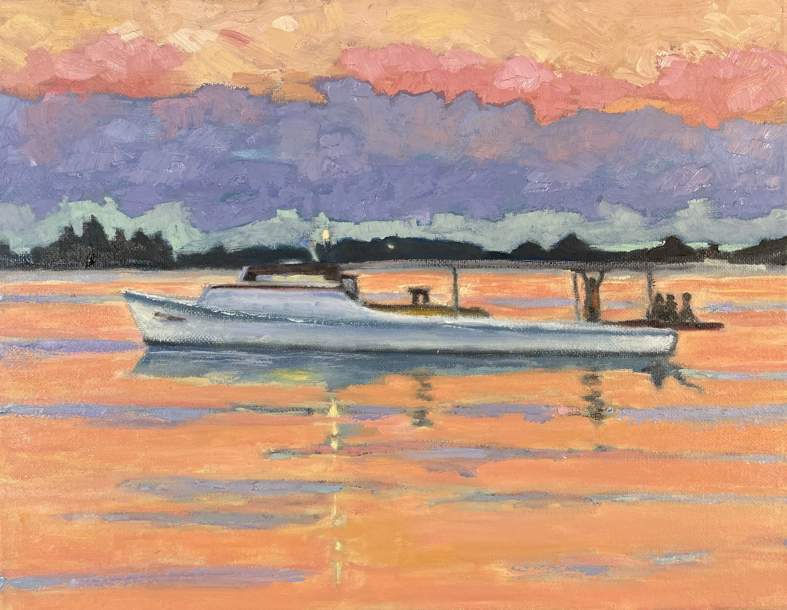 Sunset on the Deadrise - SOLD