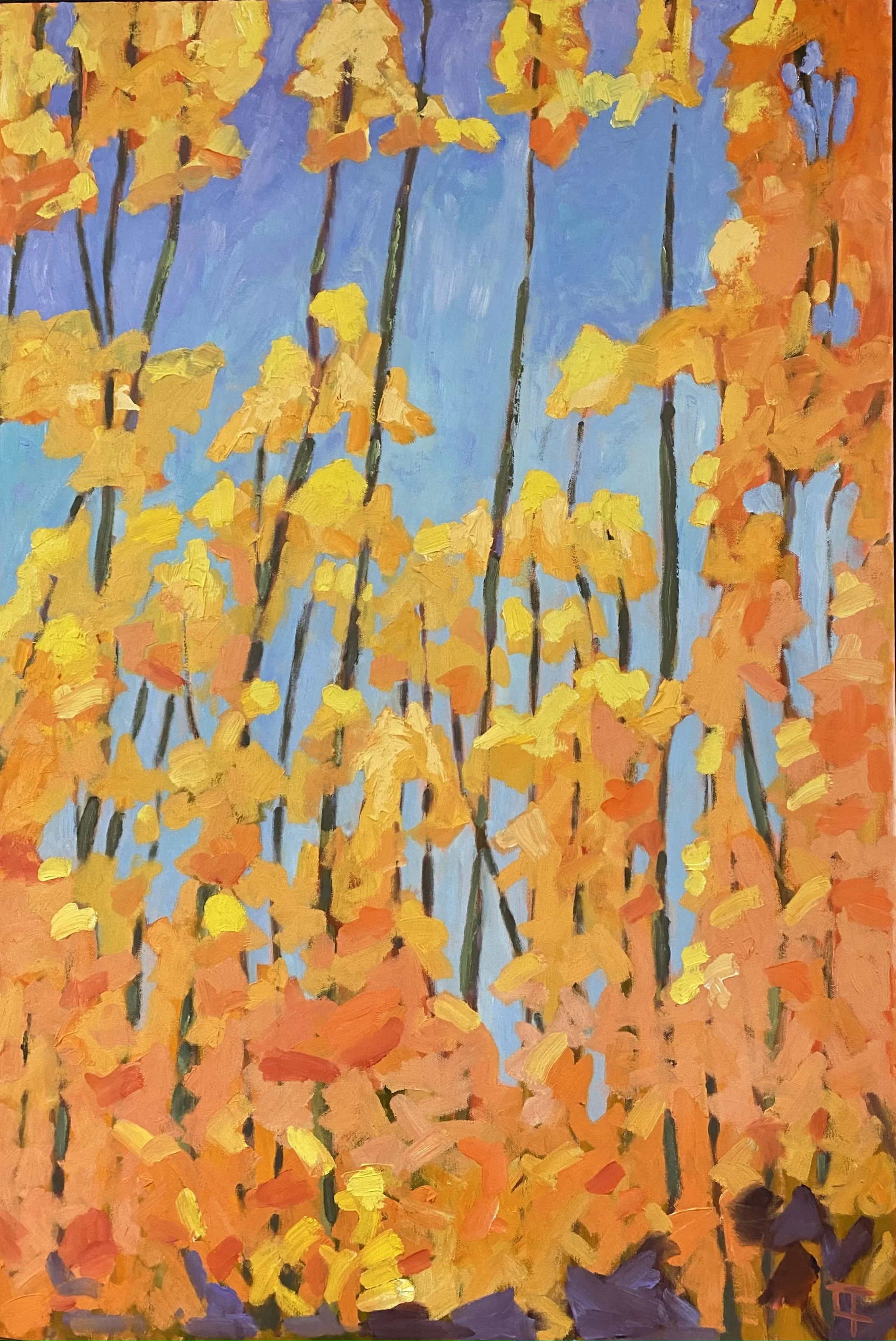 Aspen Against the Blue Sky - SOLD