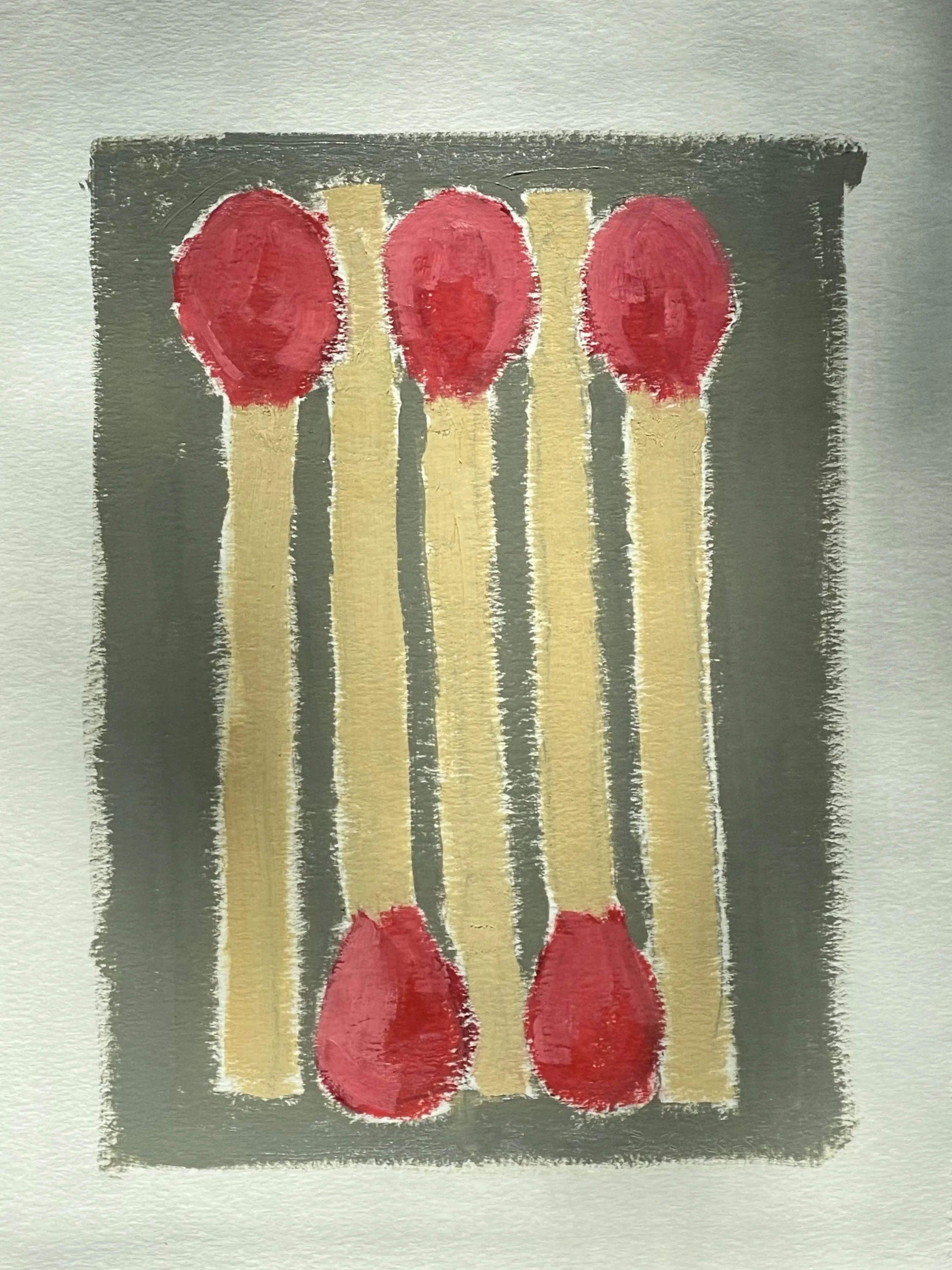 Three Up Two Down on Gray - $410.00