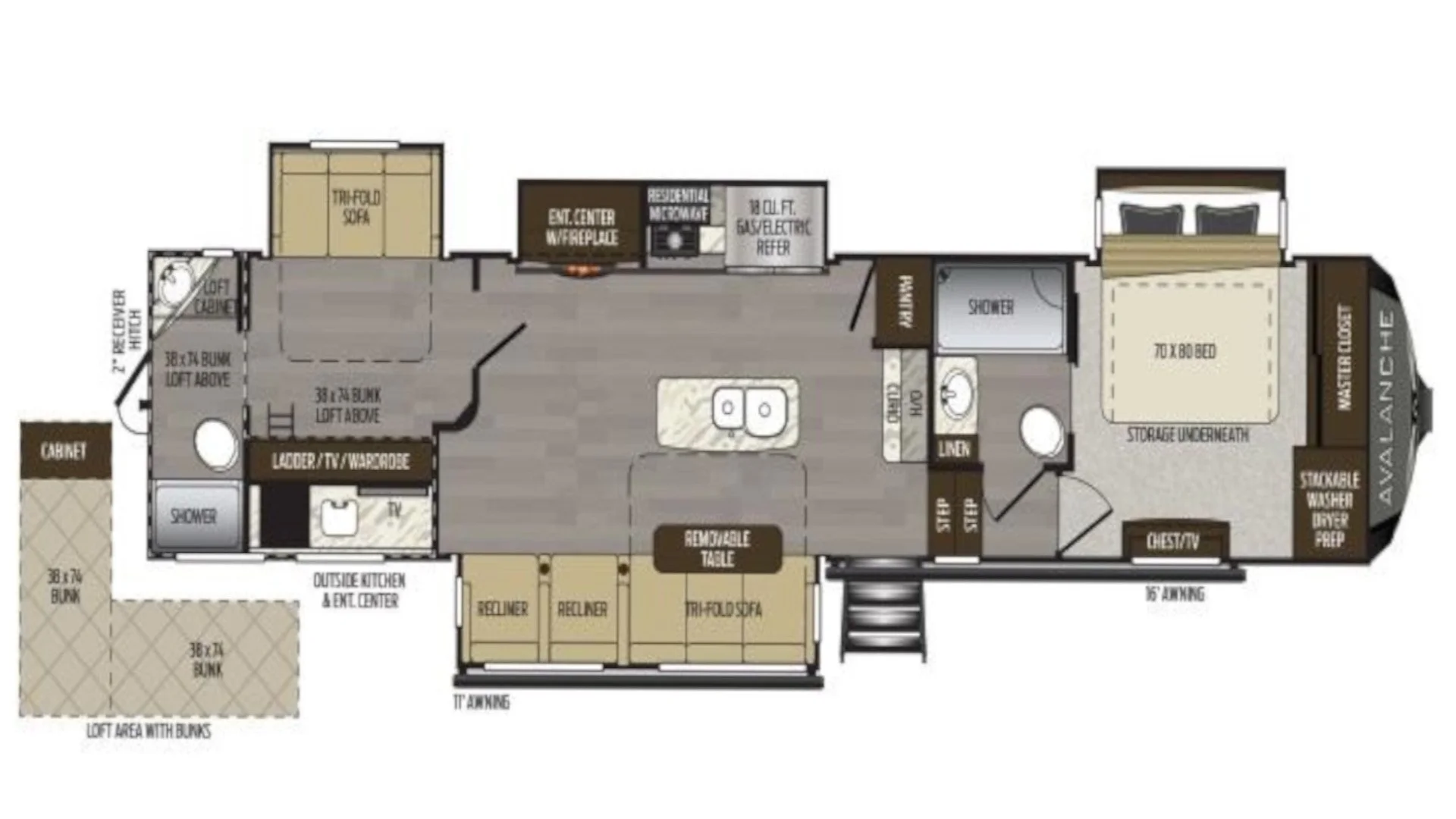 2021 Keystone Avalanche 395BH