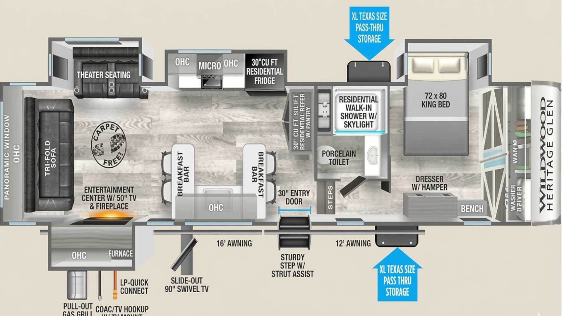 2023 Forest River Wildwood Heritage Glen 35RE