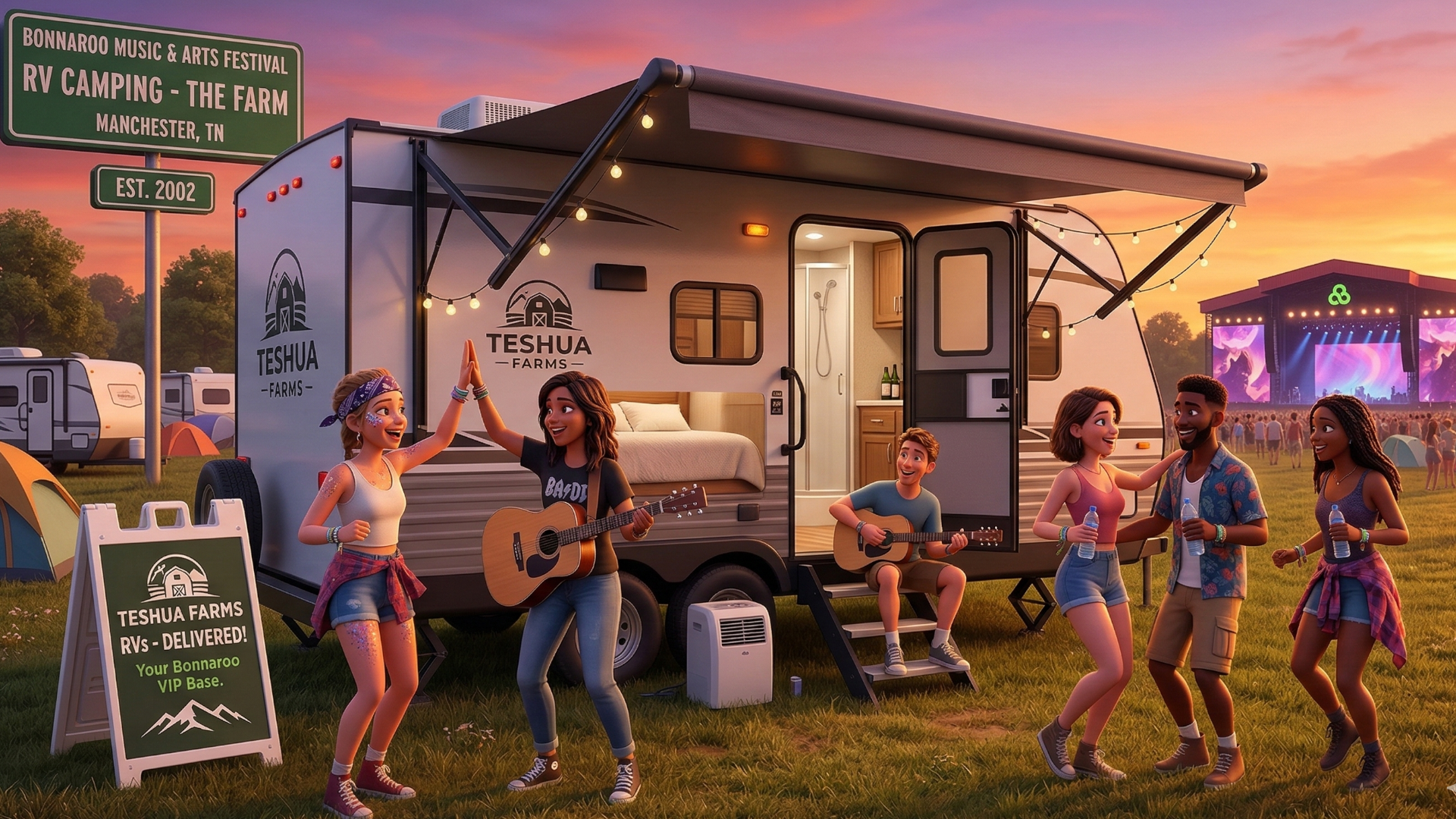 RV rental in Tennessee at the Bonnaroo Music & Arts Festival