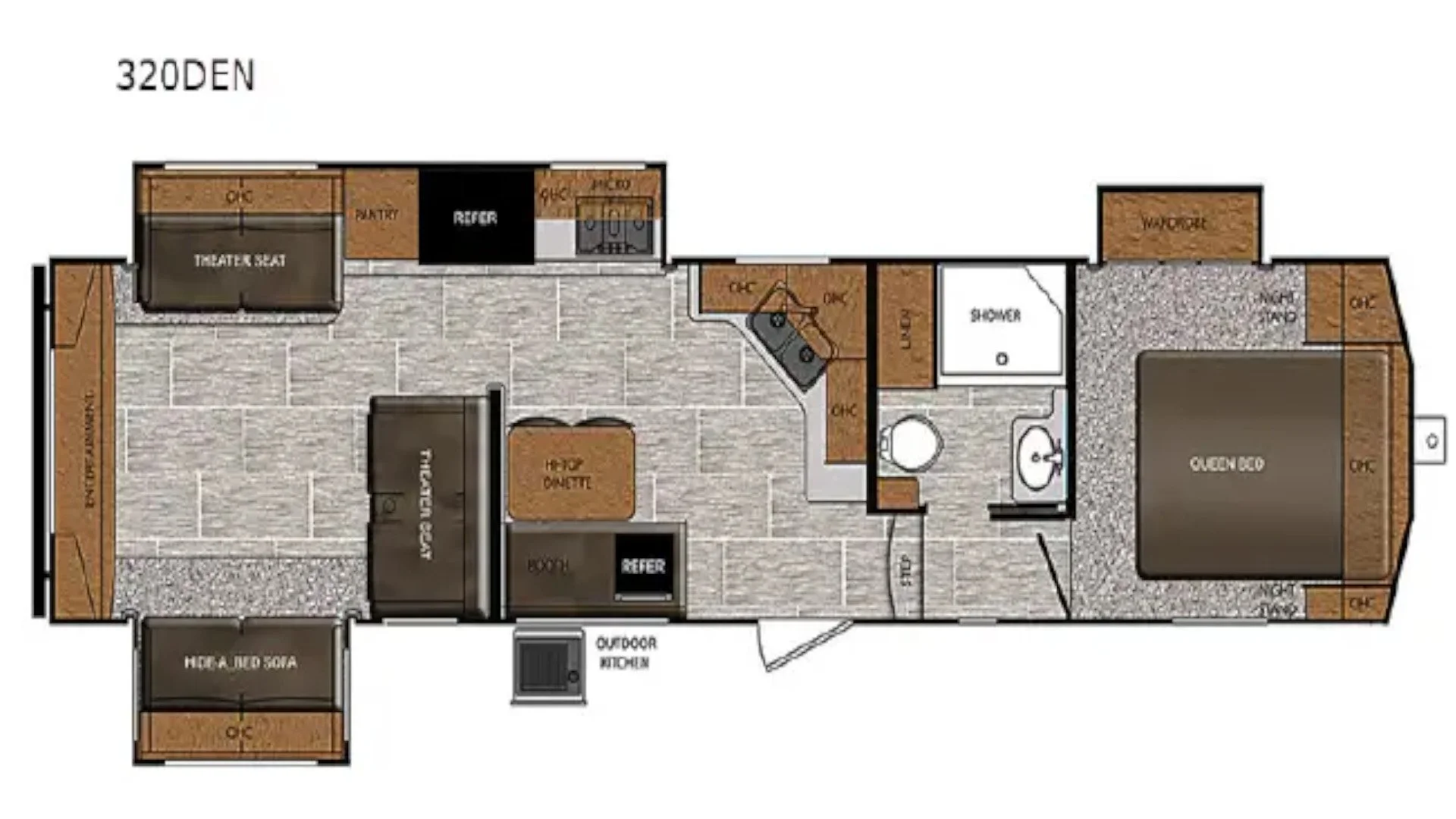 2019 Primetime Crusader 320DEN Floorplan