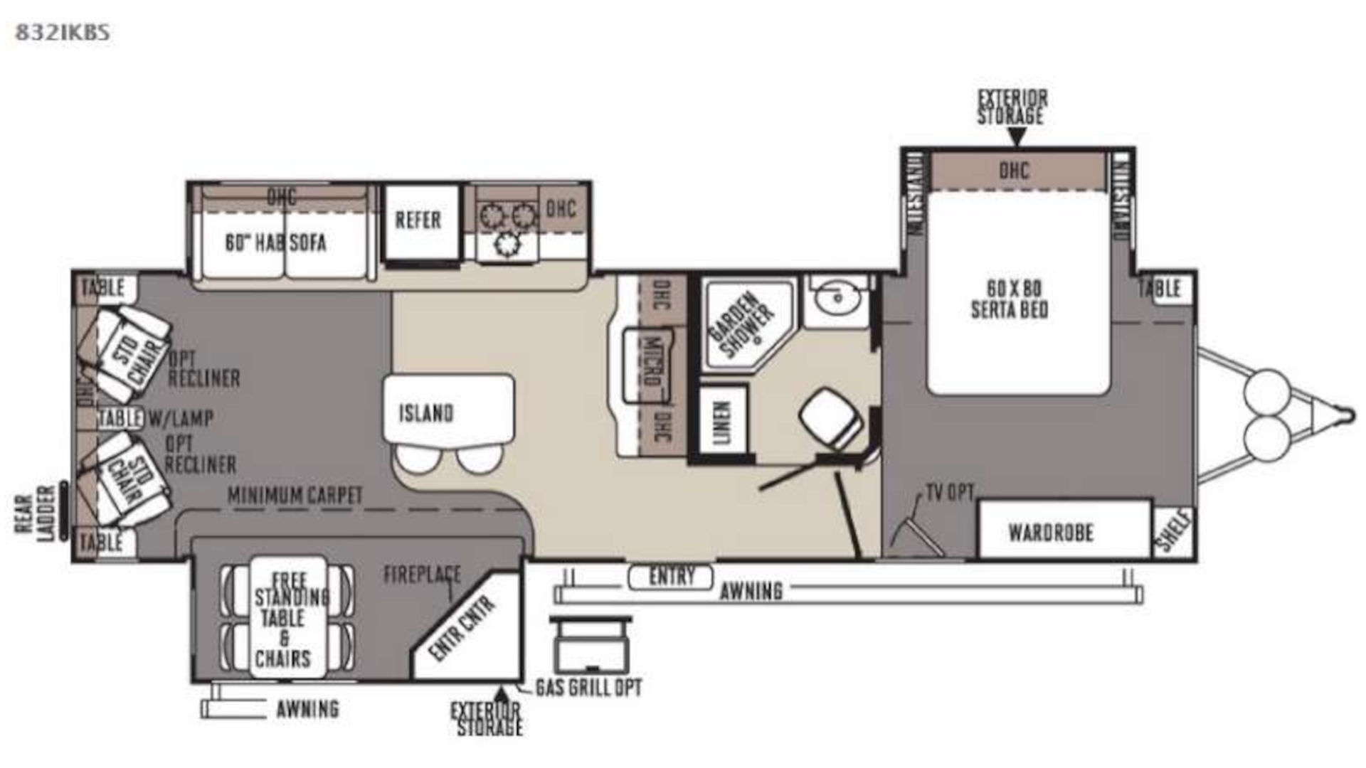 Flagstaff 832IKBS Floorplan