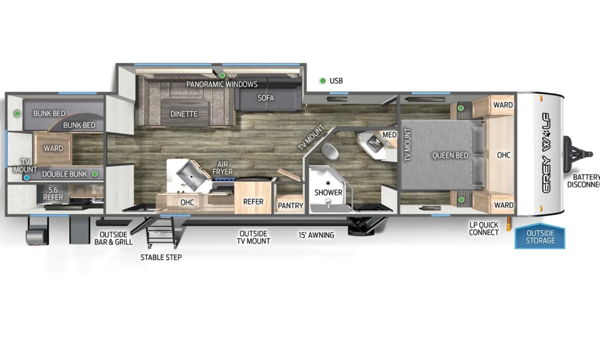 2022 Forest River Patriot 29TE Floorplan