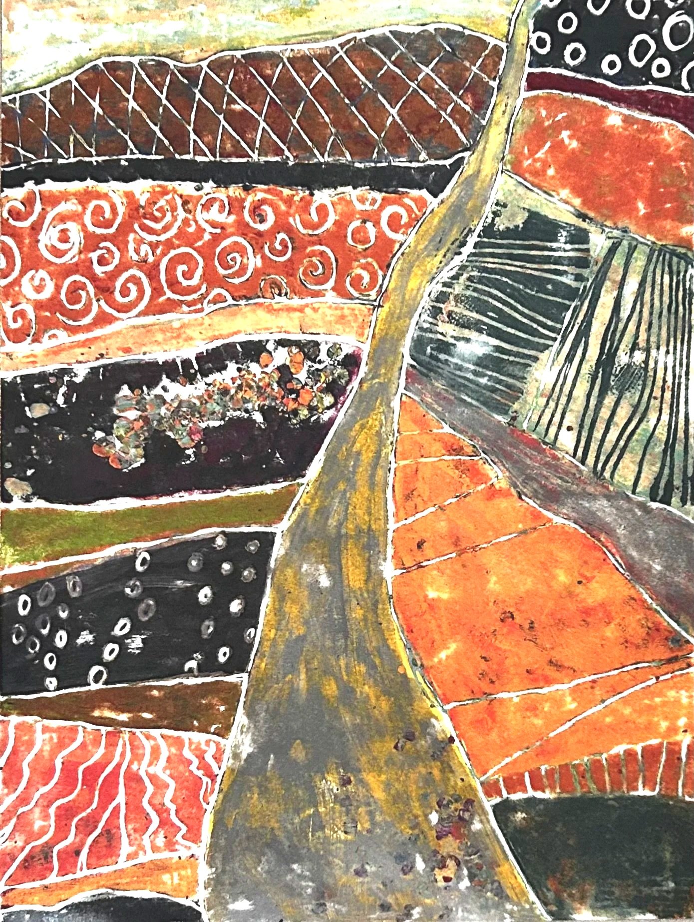 "Fields - Fall"
Clay Monoprint 2025
13 x 17.5