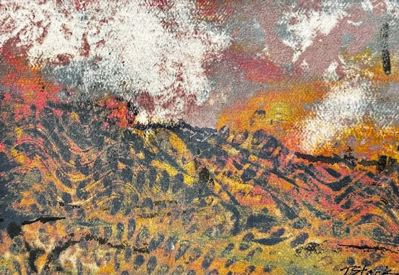 "Norway I" Clay Monoprint 2025, 5 x 7