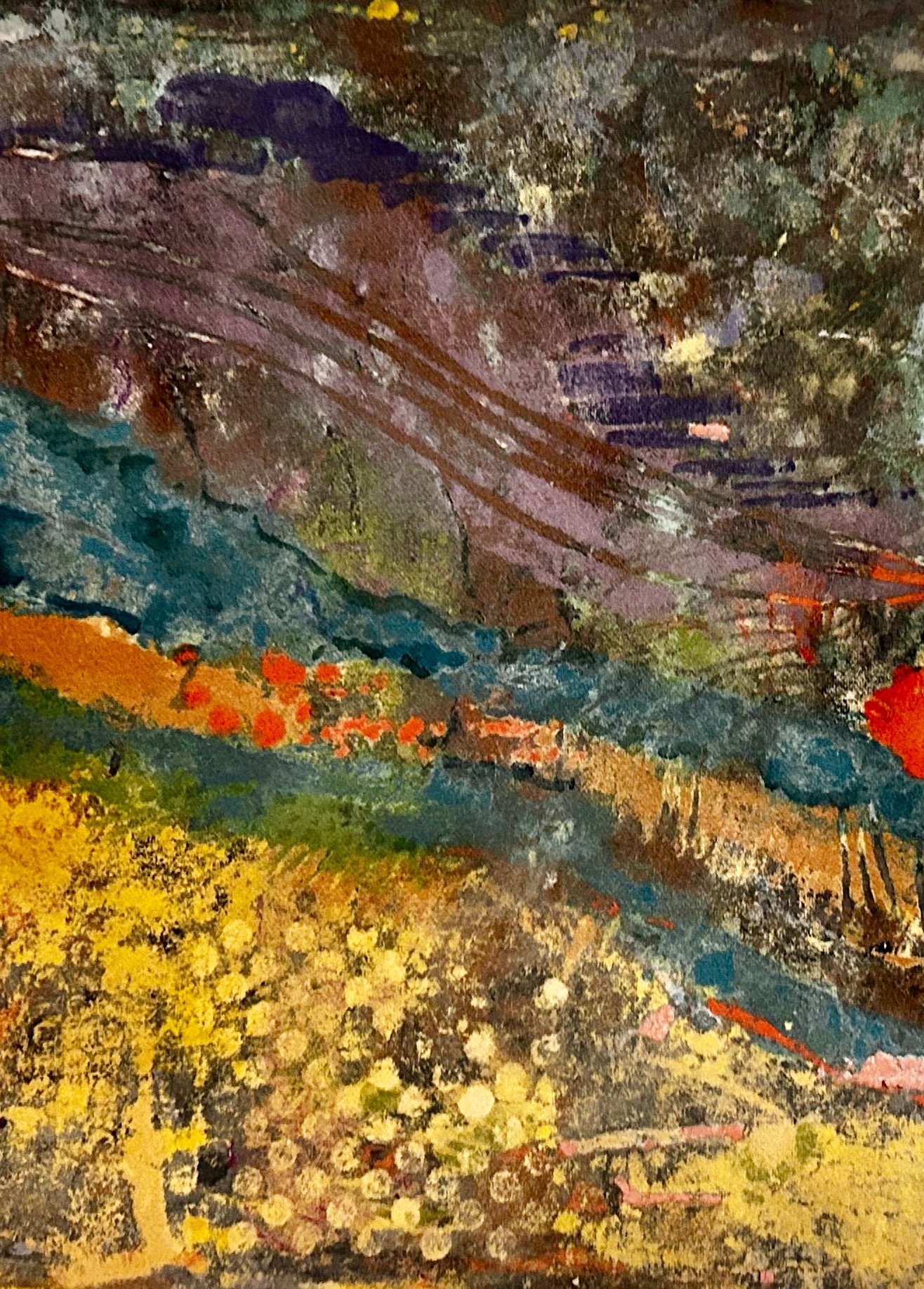 "Bernese Meadow"
Clay Monoprint 2025
9.5 x 13