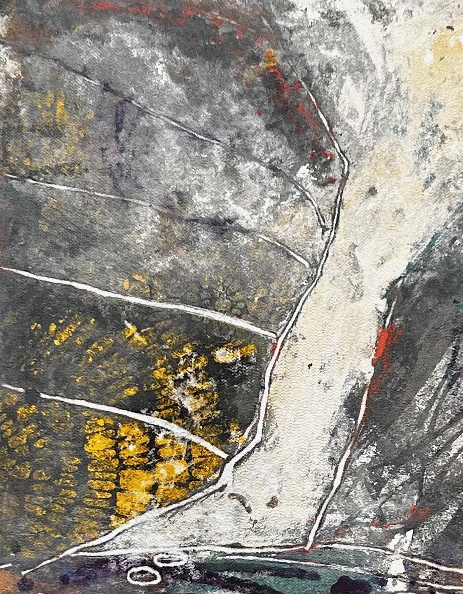 "Glacial Seam"
Clay Monoprint 2026
9 x 11