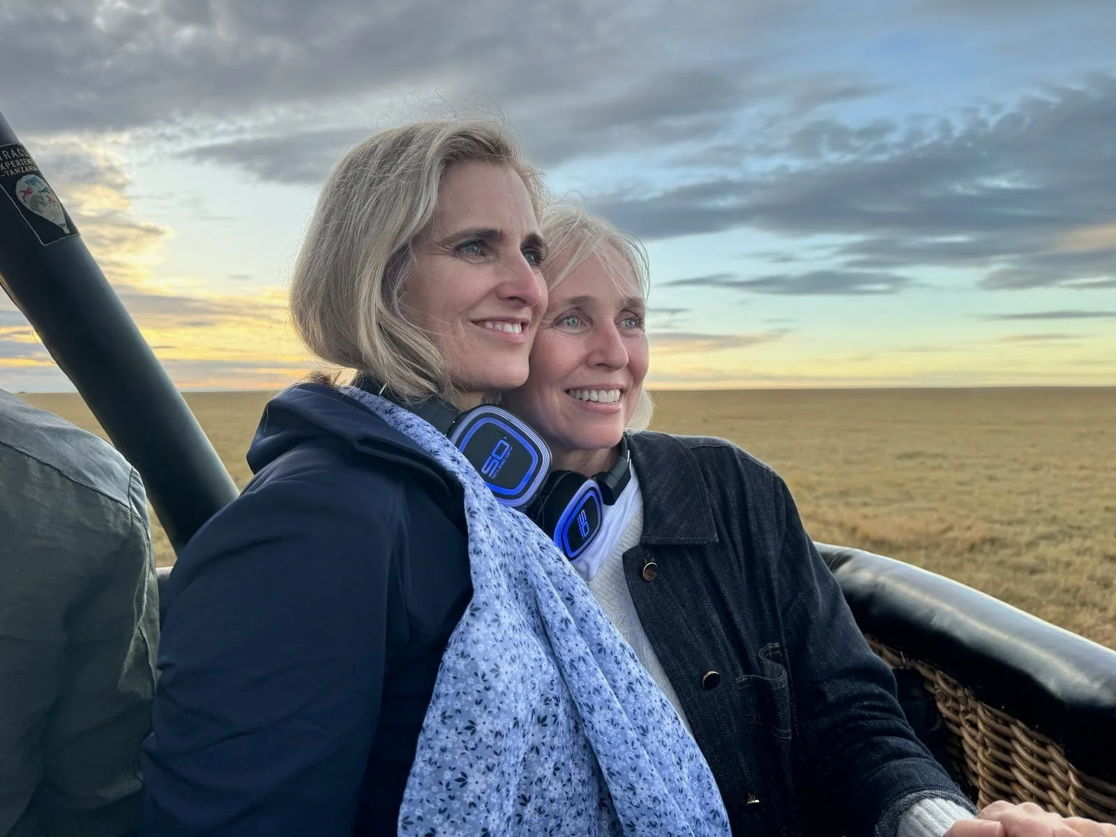 Balloon ride over the Serengetti with sister, Ann