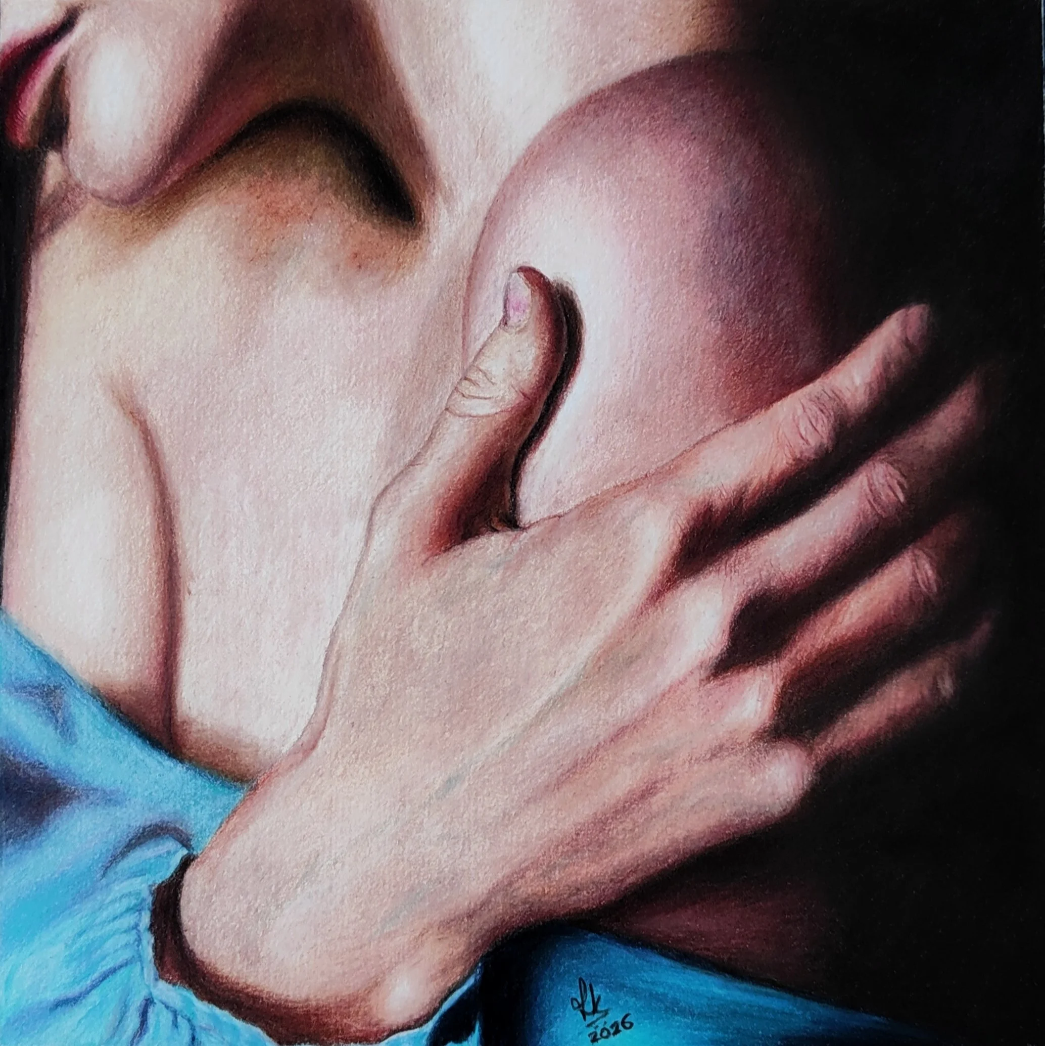 Wish You Were Here  |  Color pencils  |  8 x 8 inch