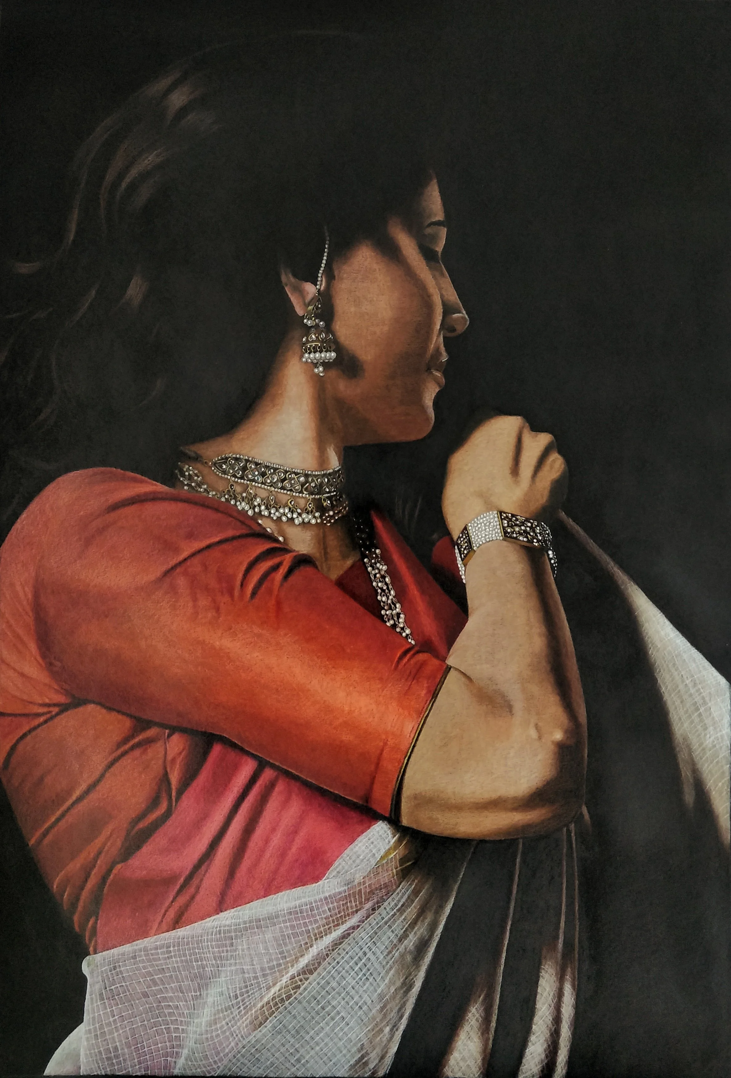 Pearls  |  Color Pencil  |  22 x 32 inch