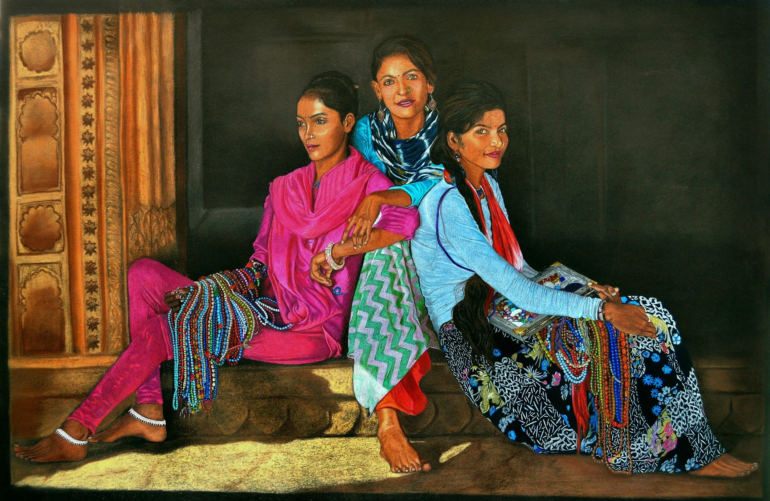 Three Sisters  |  Color Pencils  |  22 x 32 inch