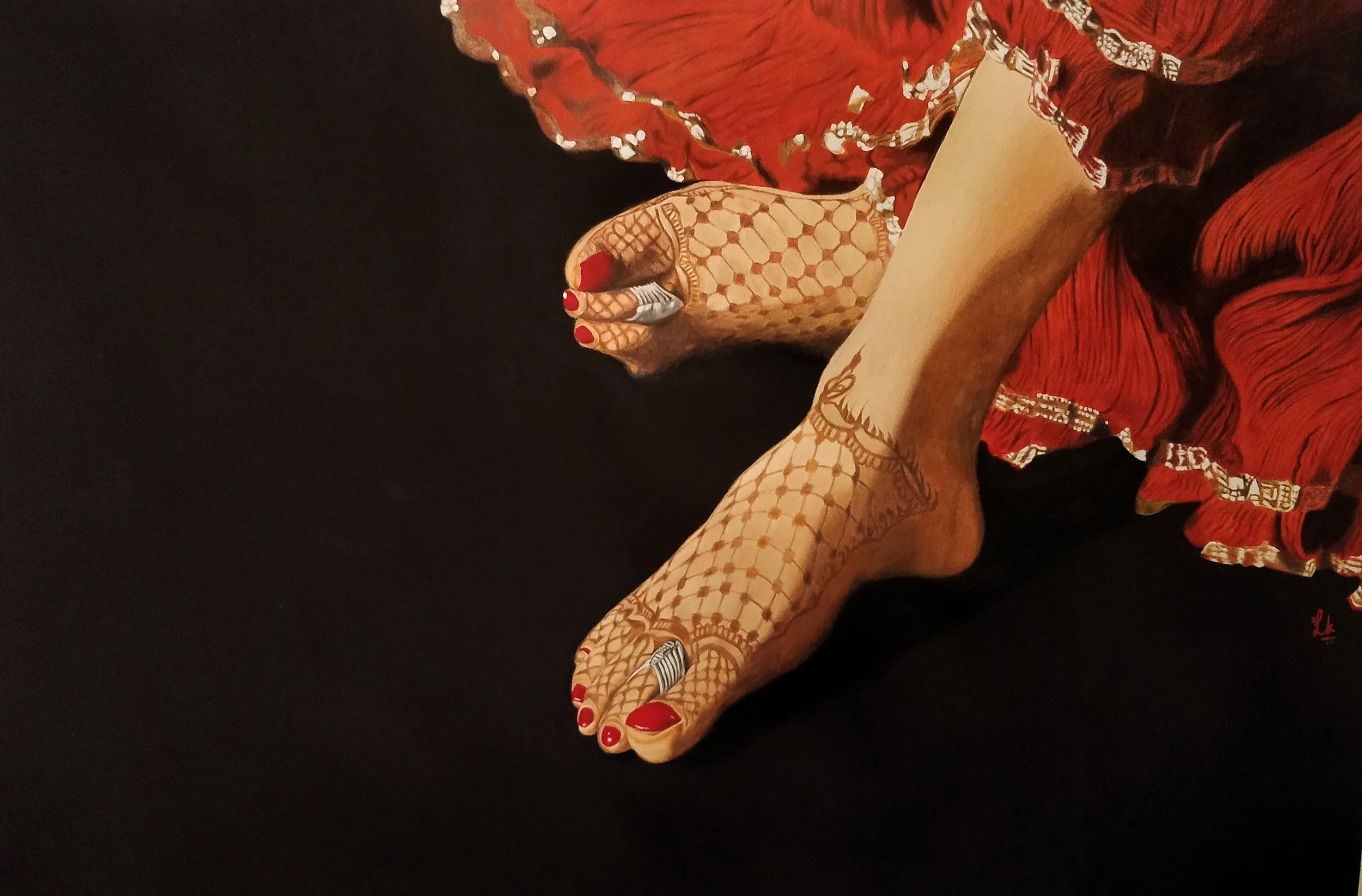 Henna  |  Color Pencils & Watercolor  |  28 x 20 inch