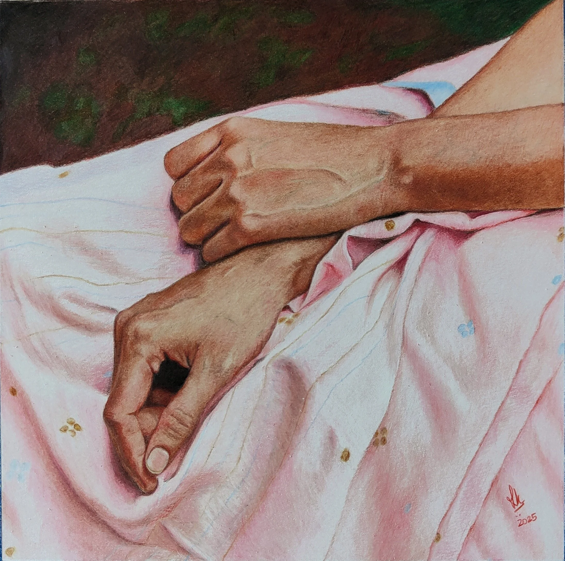 Expectant  |  Color Pencils  |  9.5 x 9.5 inch