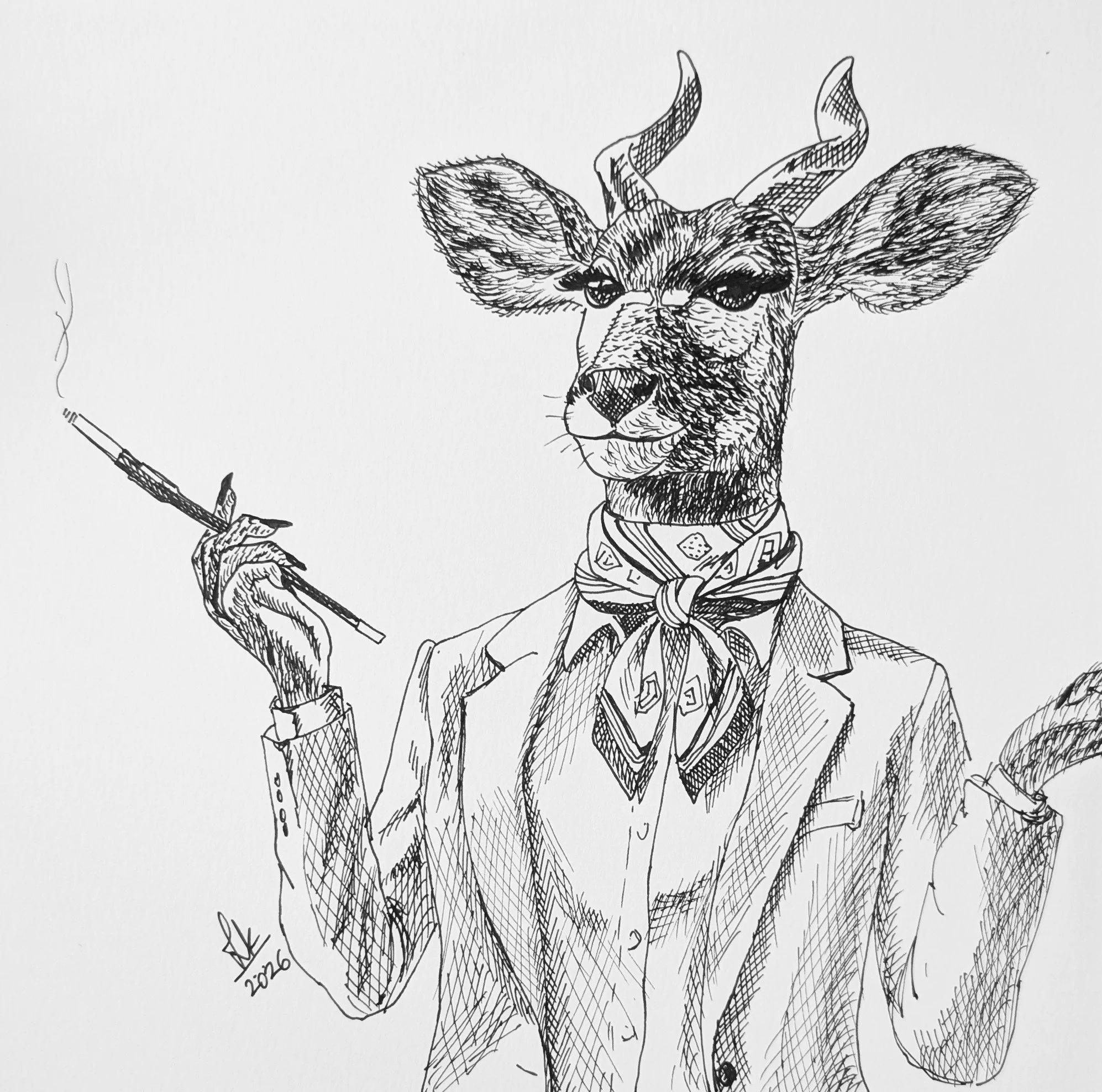 Boss Lady  |  Ink Pen  |  9 x 10